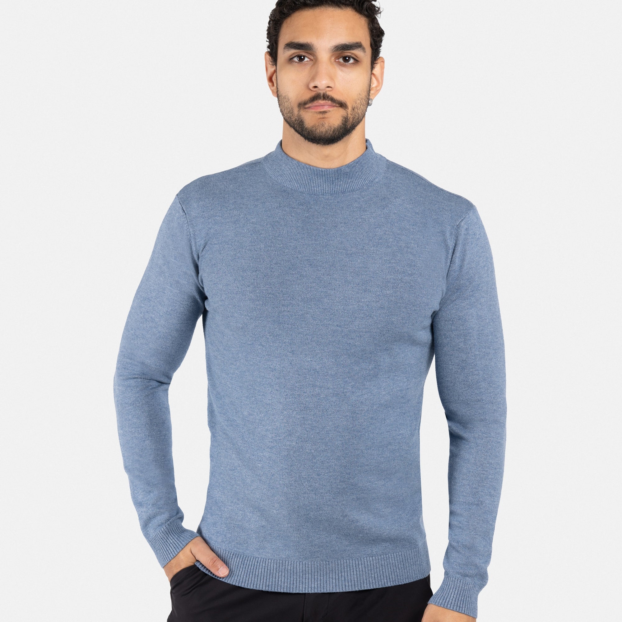 X RAY Men's Basic Casual Mockneck Sweater