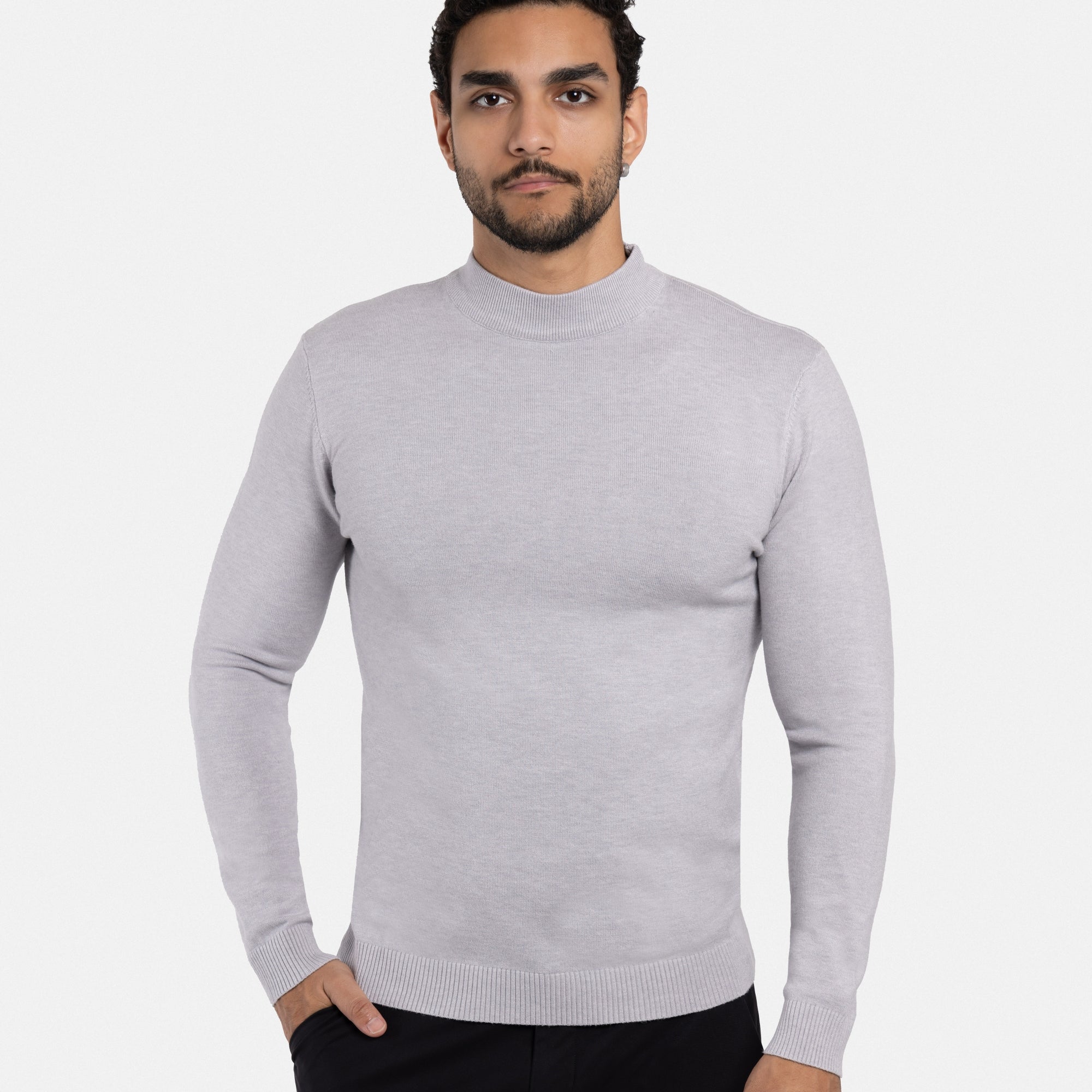X RAY Men's Basic Casual Mockneck Sweater