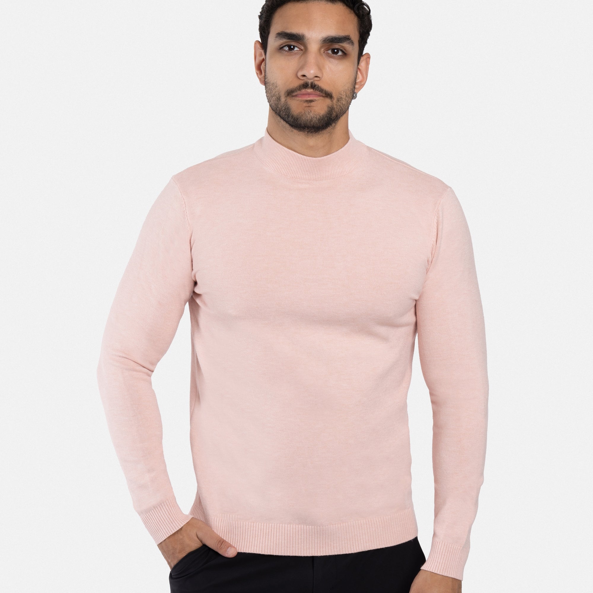 X RAY Men's Basic Casual Mockneck Sweater