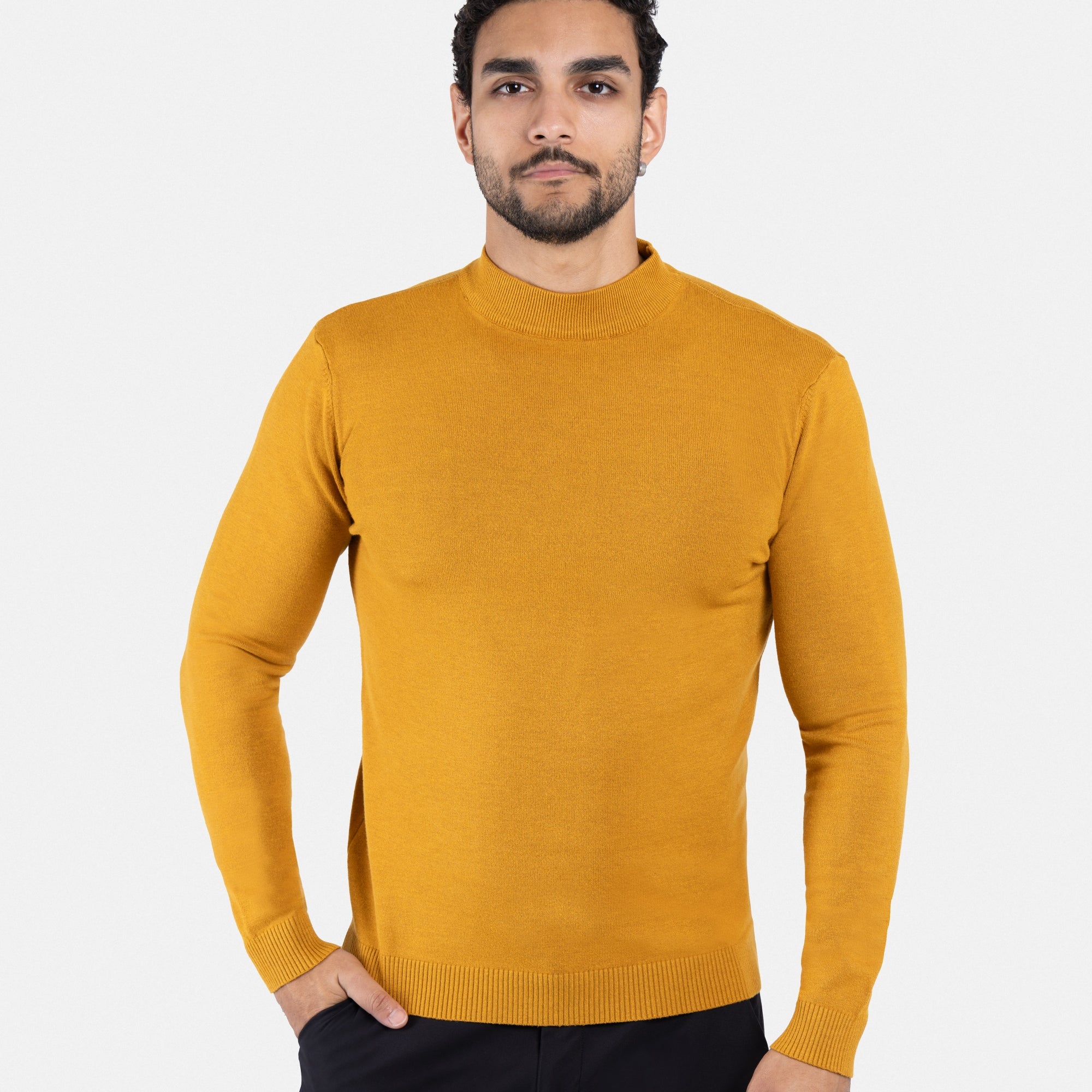 X RAY Men's Basic Casual Mockneck Sweater