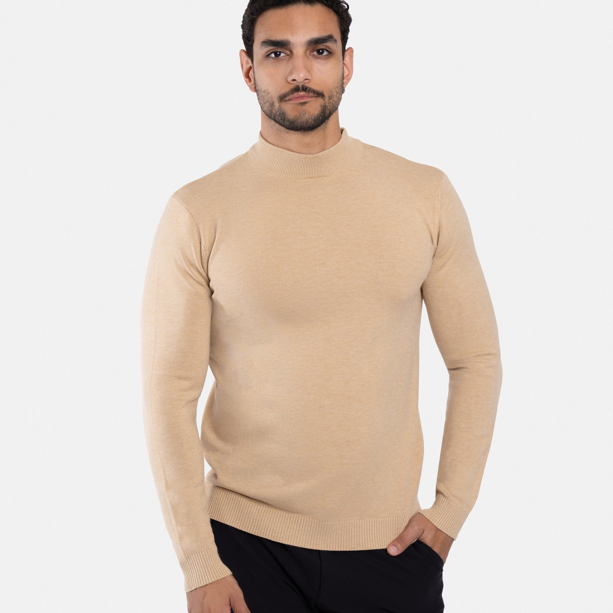 X RAY Men's Basic Casual Mockneck Sweater
