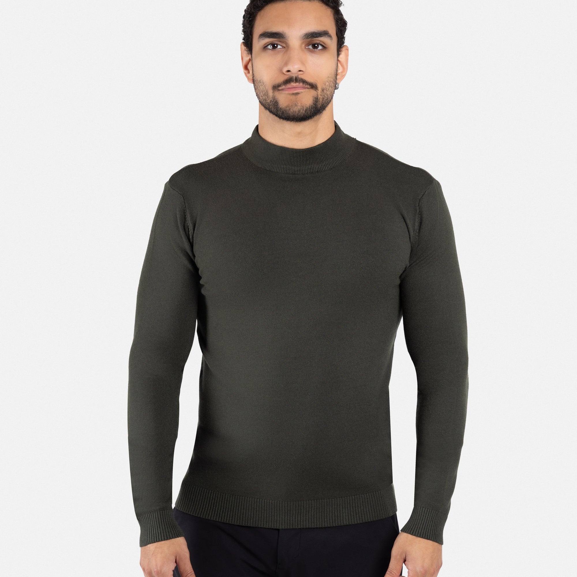 X RAY Men's Basic Casual Mockneck Sweater