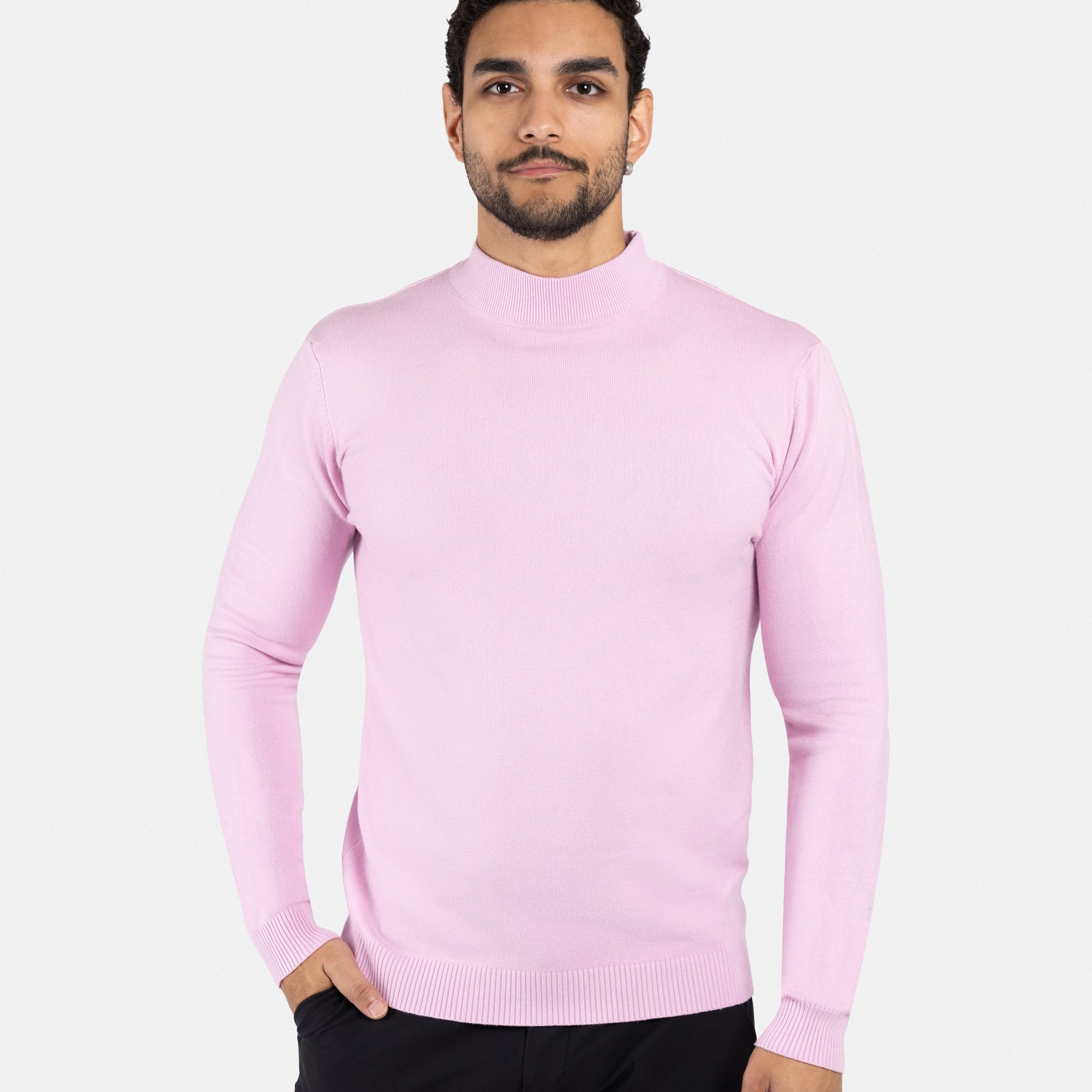 X RAY Men's Basic Casual Mockneck Sweater