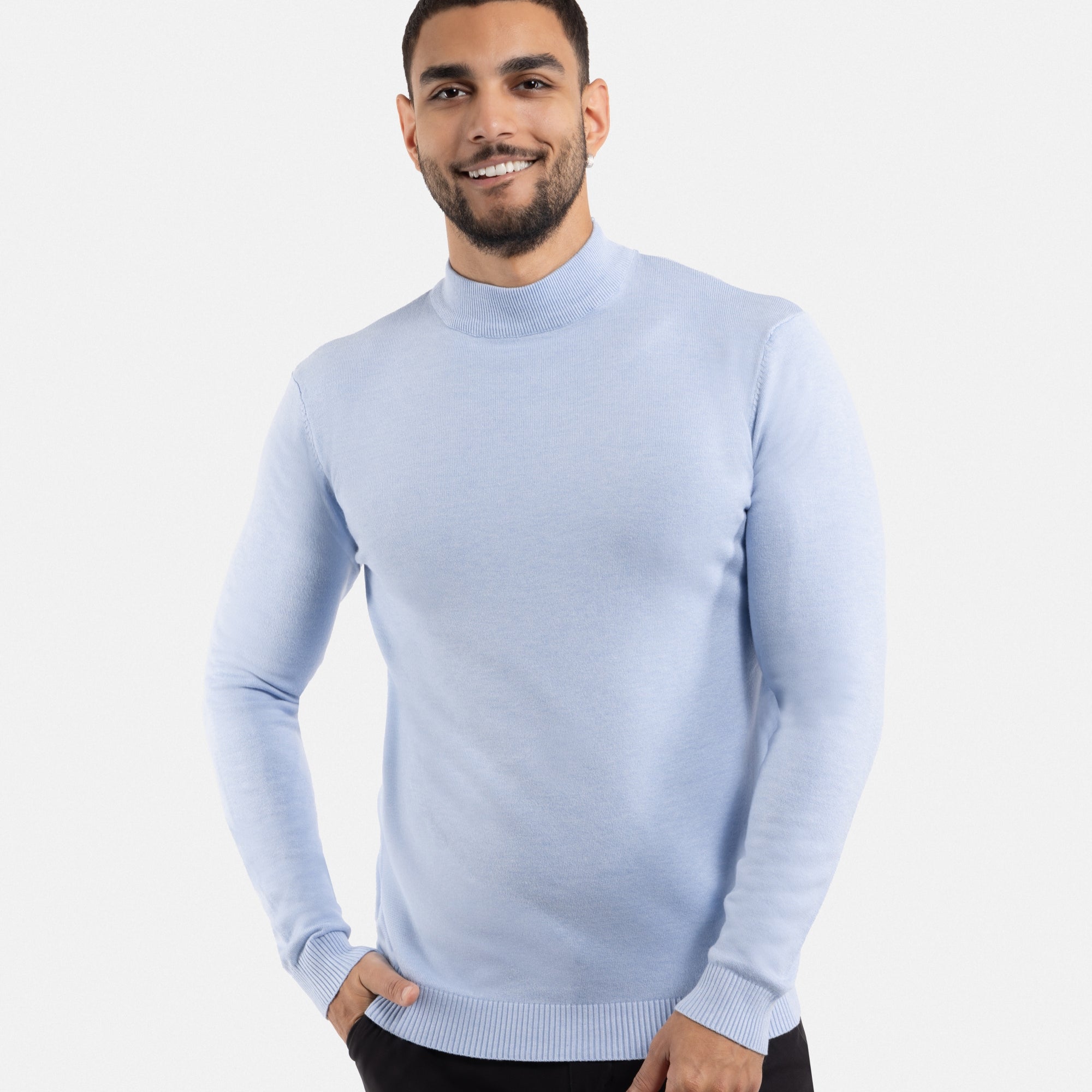 X RAY Men's Basic Casual Mockneck Sweater