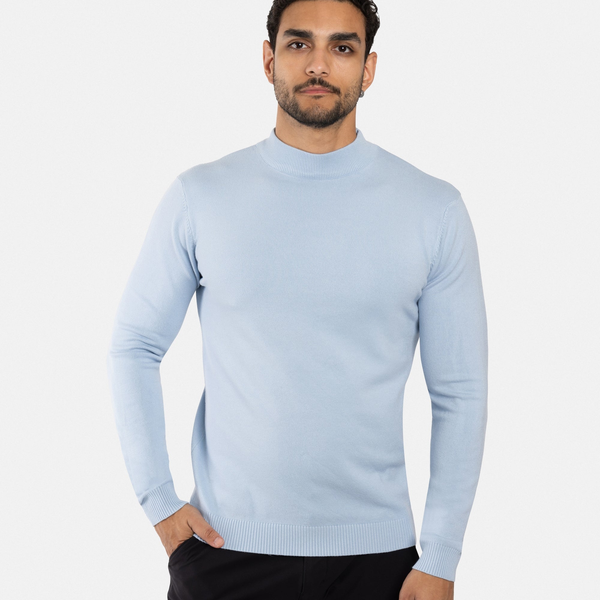 X RAY Men's Basic Casual Mockneck Sweater