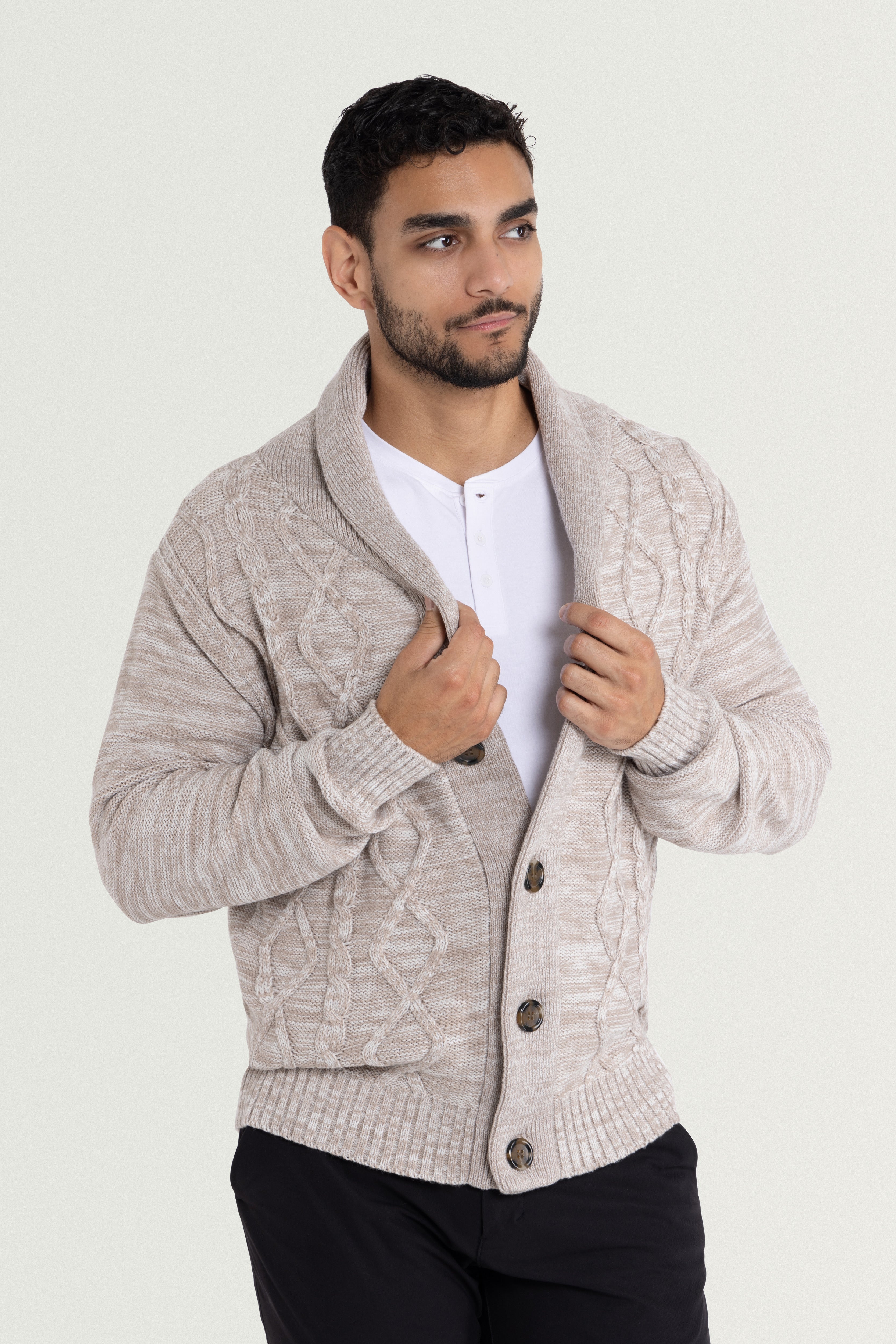 mens grandpa sweater  mens sweater korean  men's long cardigan  mens military wool sweater