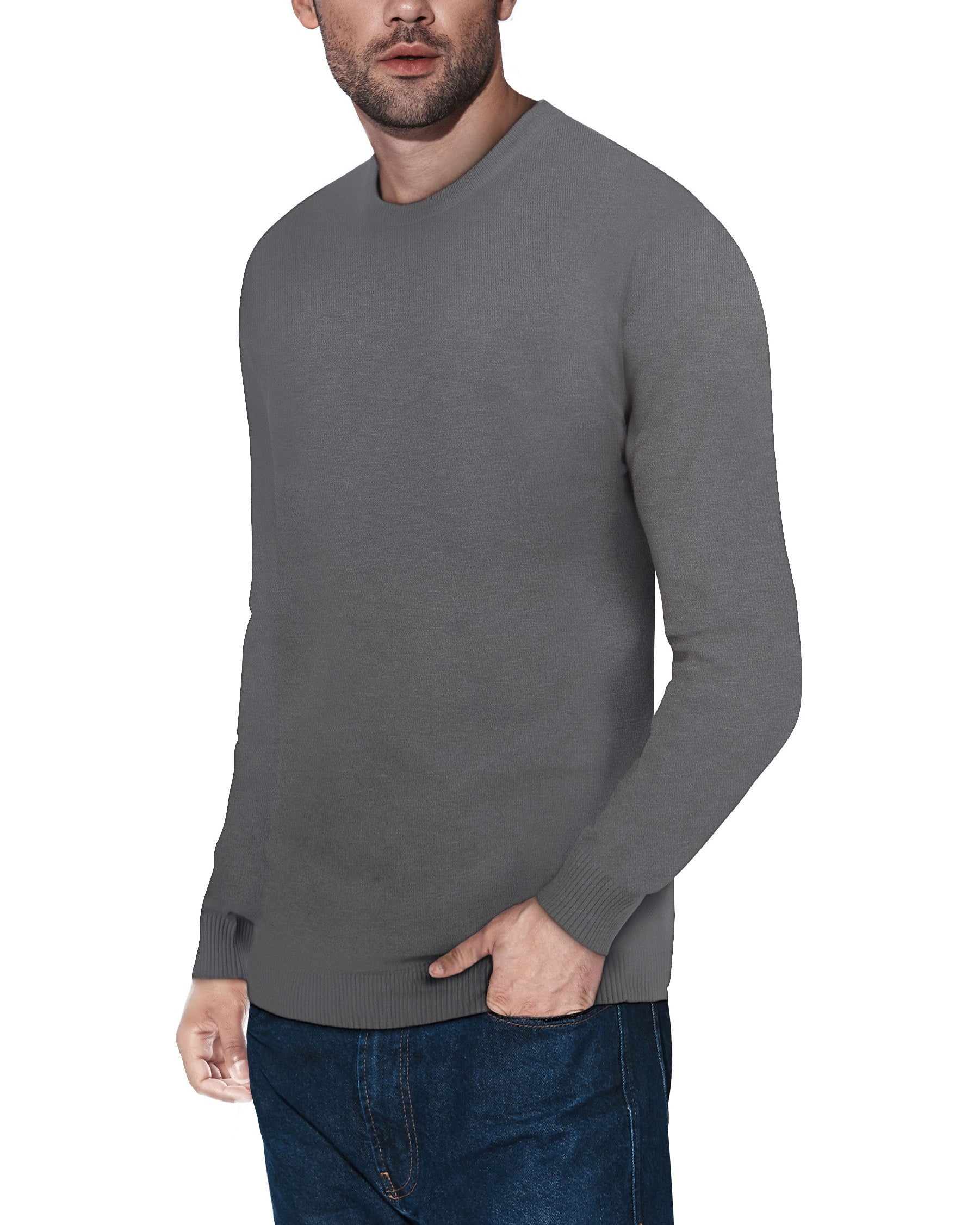 blue crewneck sweatshirt  blue sweater men  brown crewneck jumper for men knit sweater men