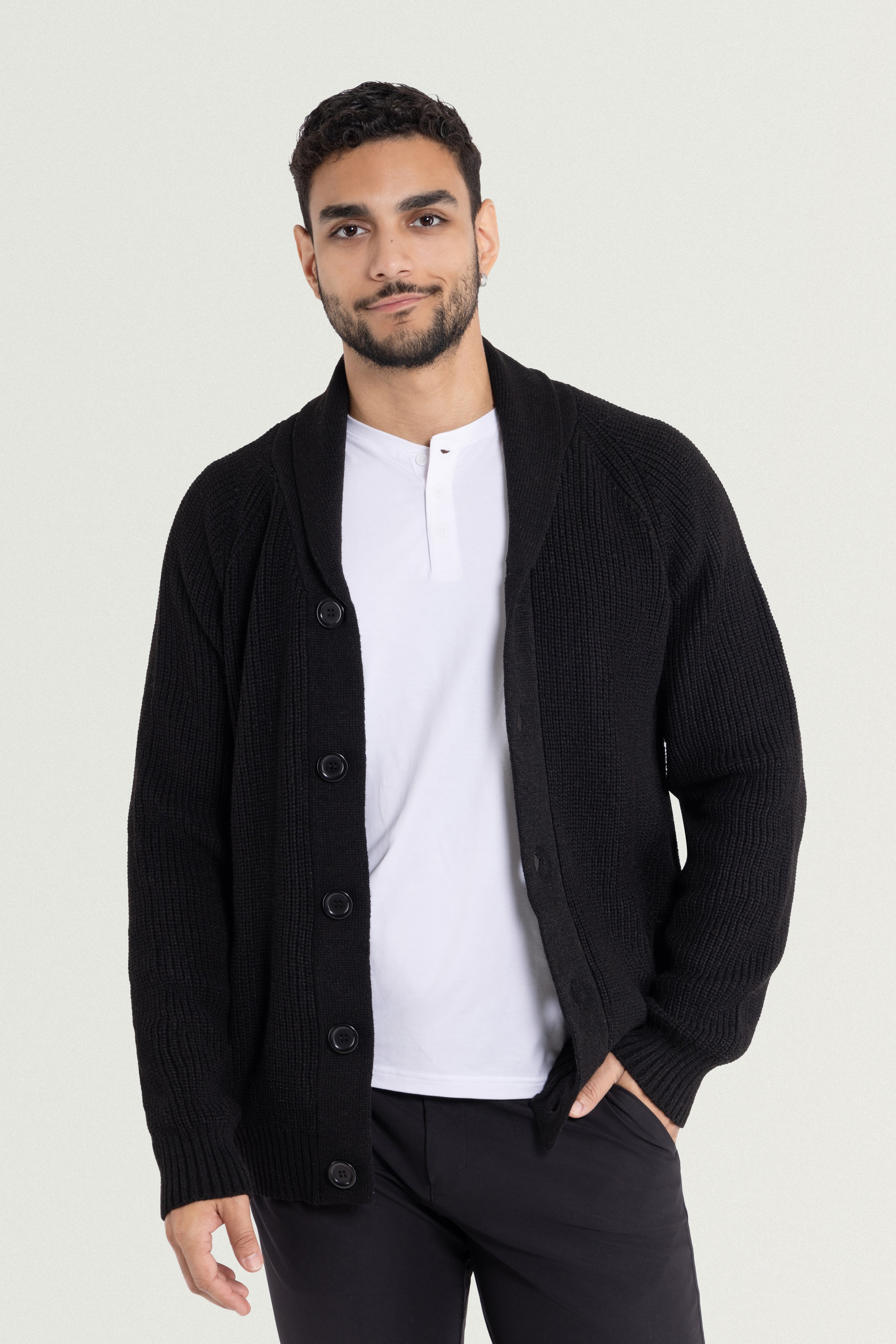 Mens Cardigan Over Maxi Dress X RAY Men's Shawl Collar Button Down