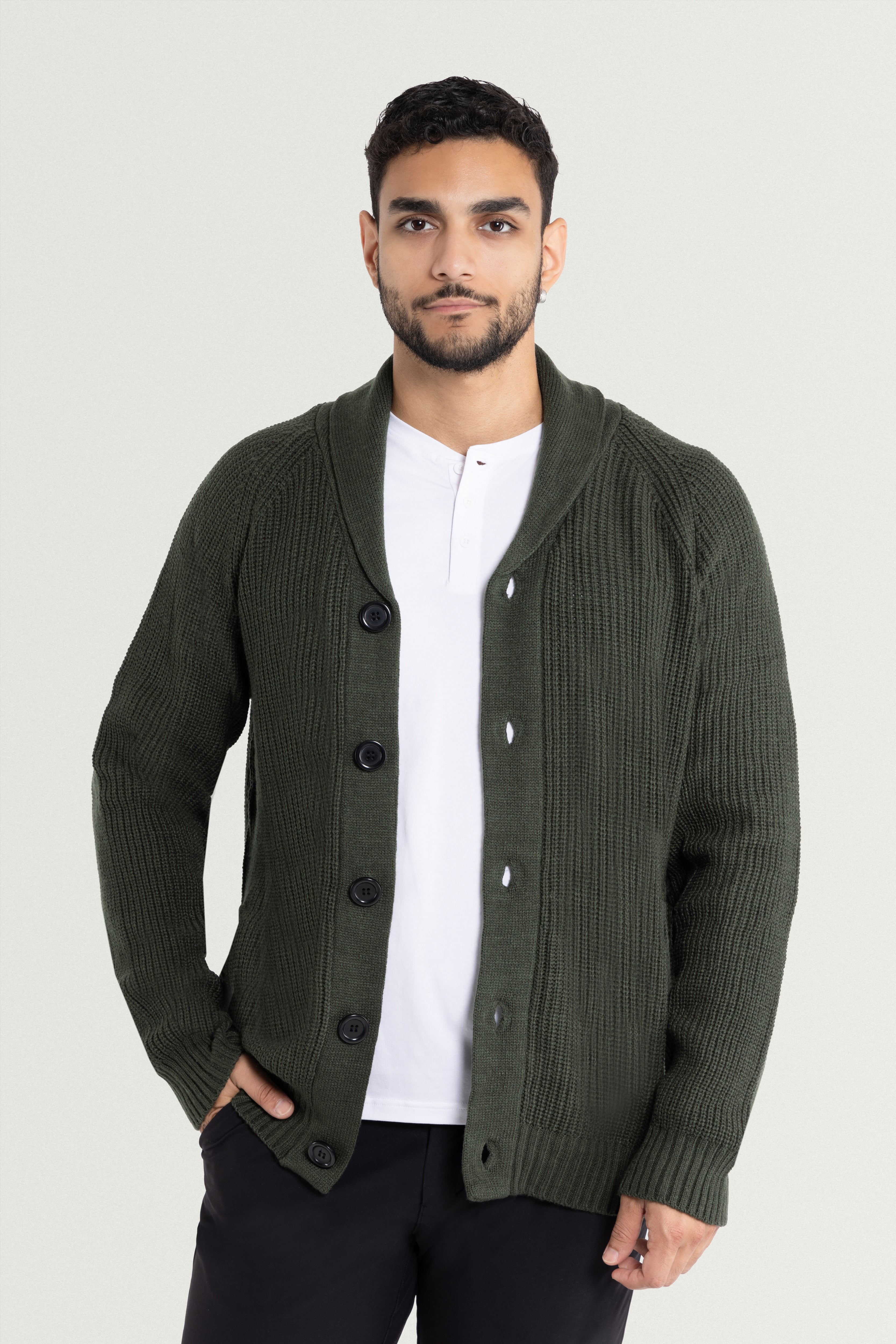  men's cable knit cardigan  men's button down sweater  men's shawl collar cardigan sweater
