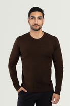  crewneck sweater  crewneck sweater men  dark brown sweatshirt light blue sweater men
