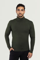  hunter green mens sweater  khaki turtleneck men  knitted pullover men  light blue sweater men
