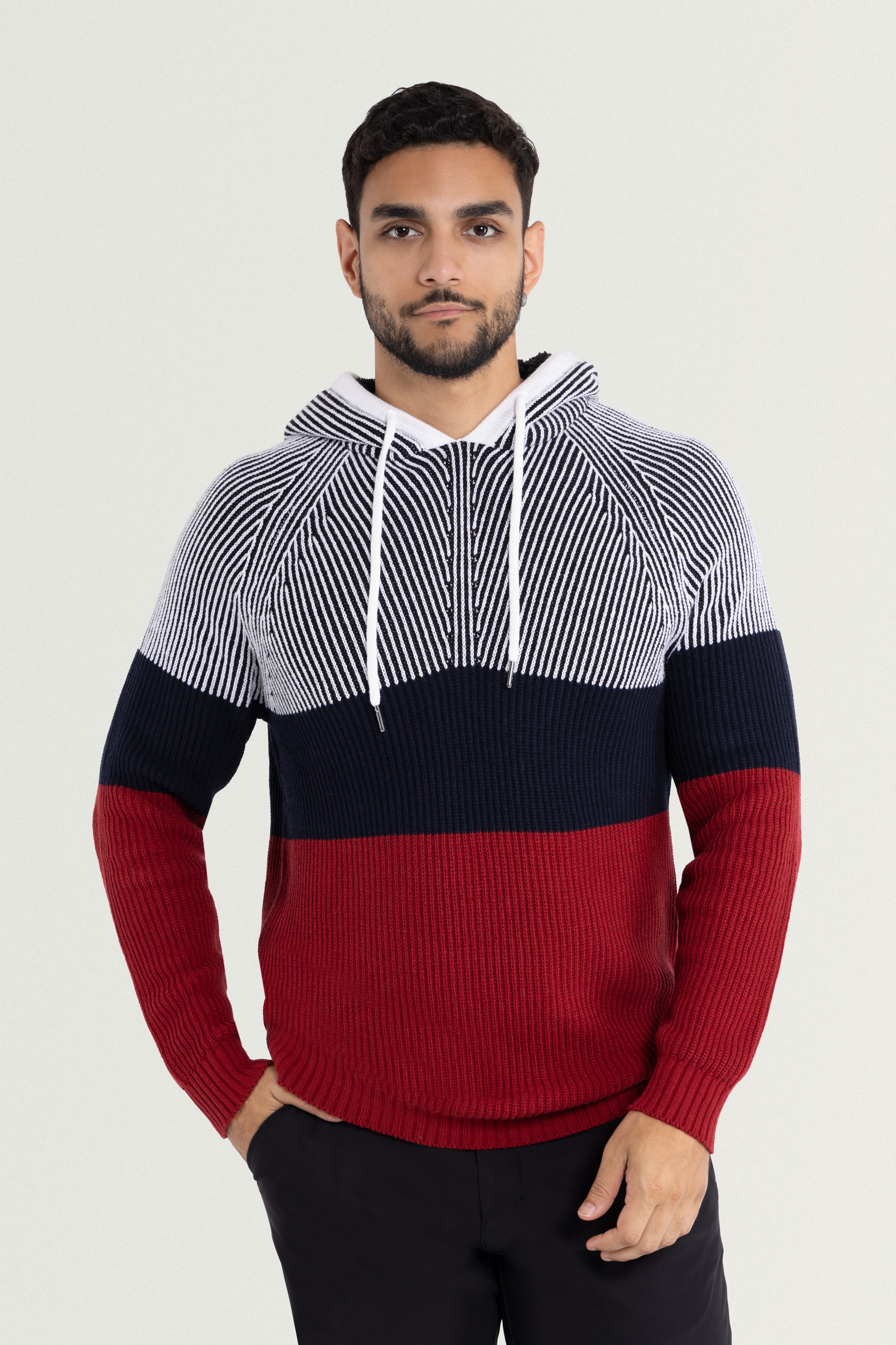 XRay Jeans Color Blocked Pullover Hooded Sweater – X-RAY JEANS