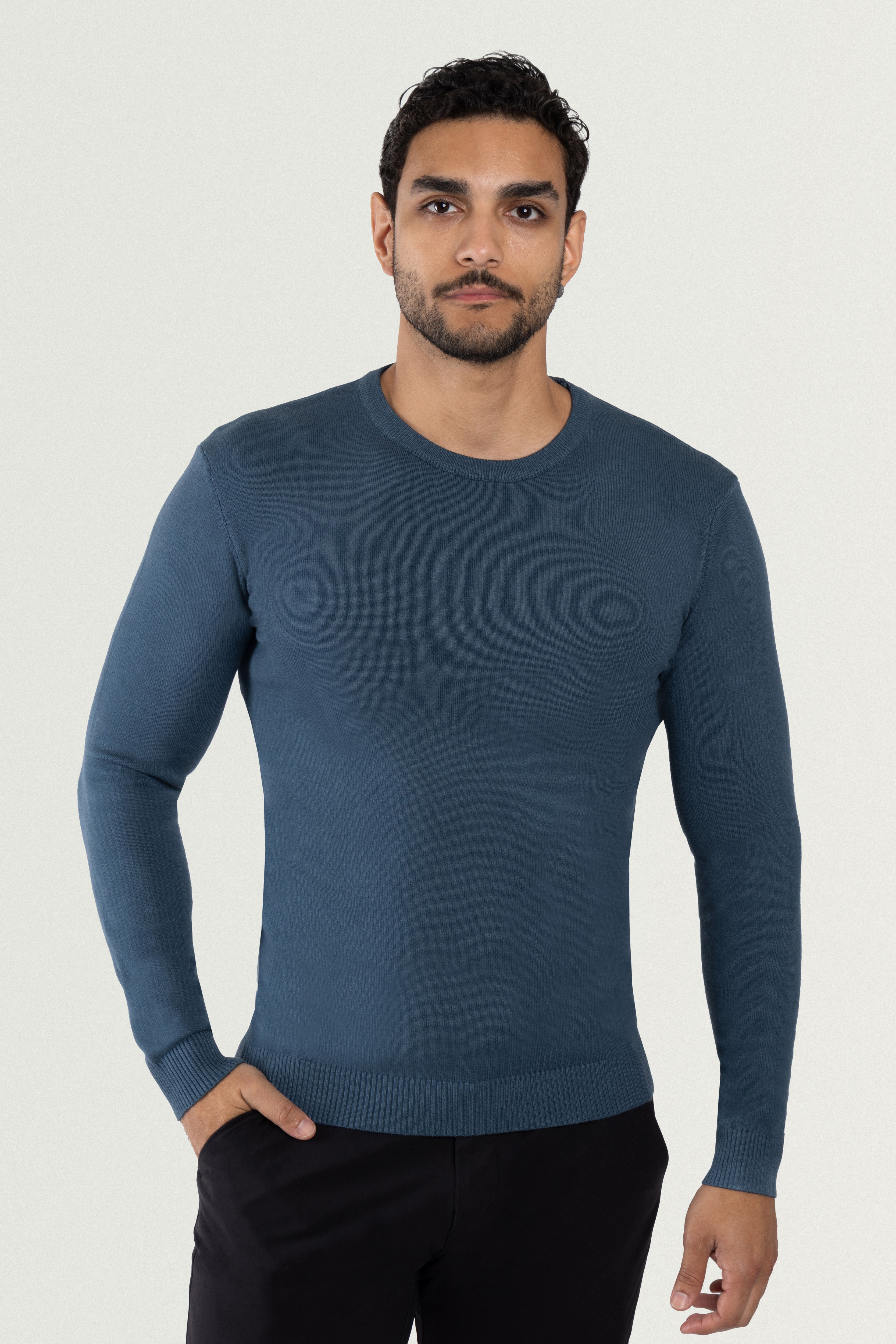 X RAY Men's Classic Basic Crewneck Sweater Big & Tall