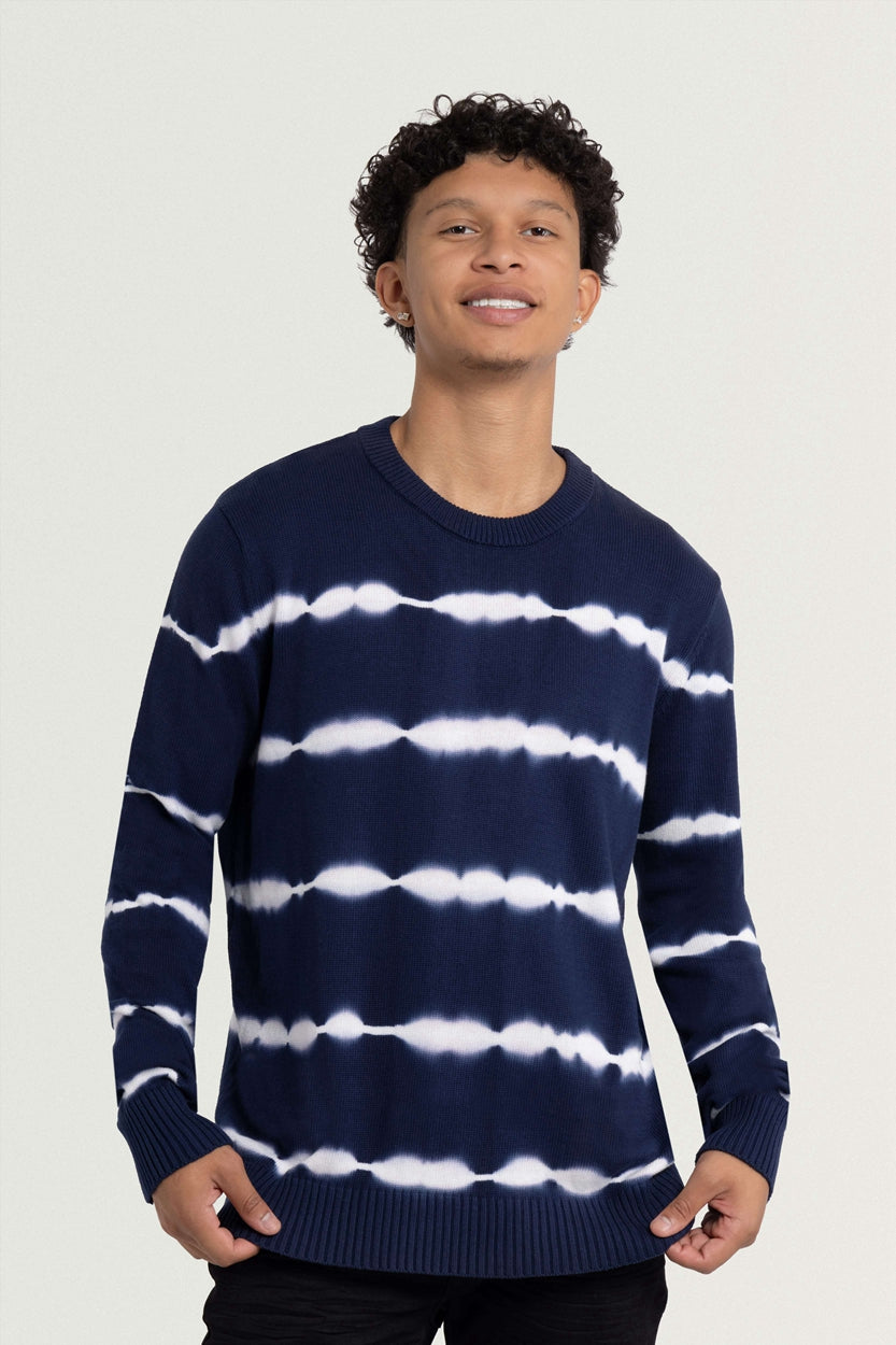 Striped tie dye sweatshirt sale