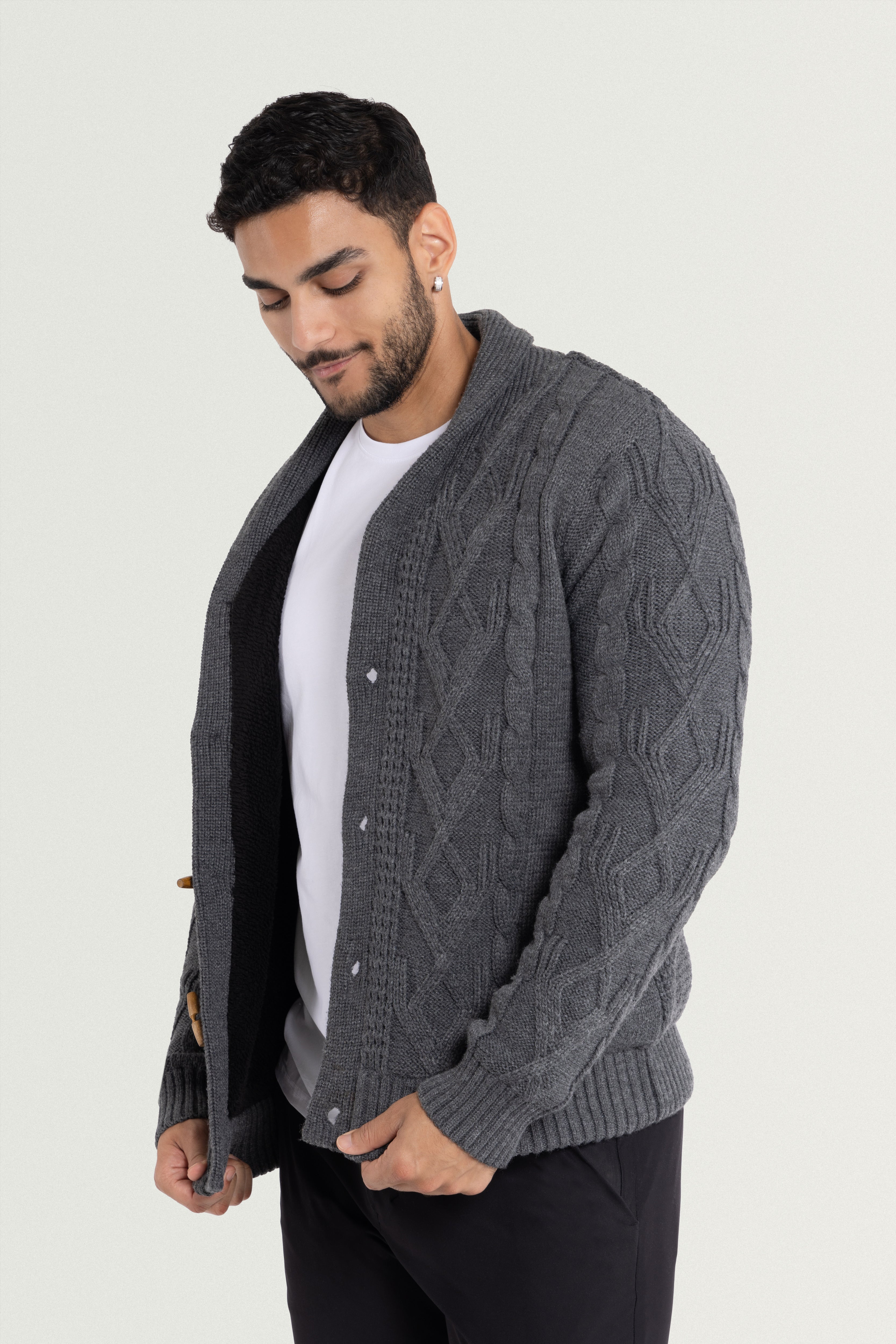 mens chunky wool sweater ugly sweater cardigan men sweater with pockets men men's sweater cardigan
