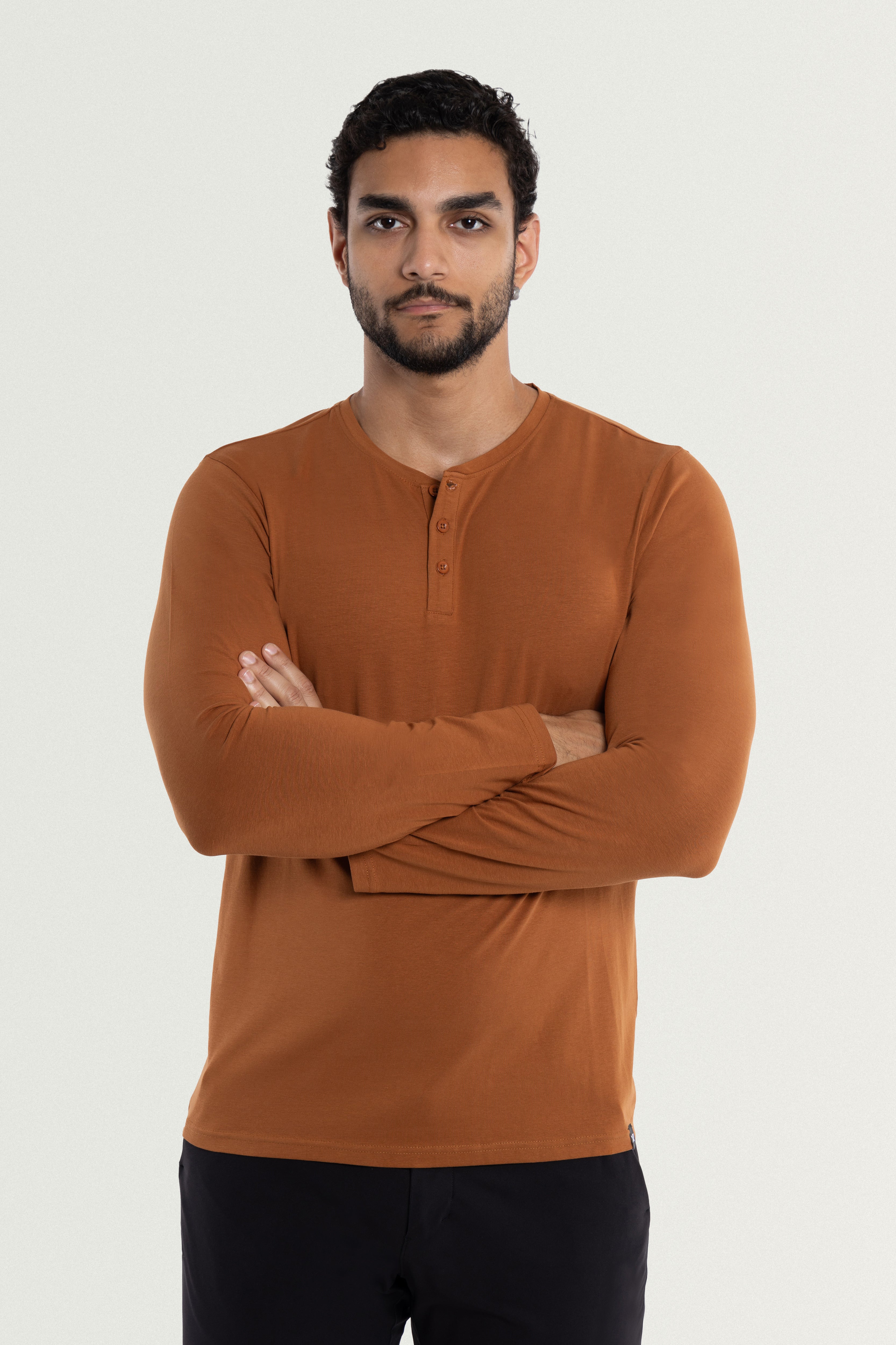 X RAY Men's Long Sleeve Henley Shirt – X-RAY JEANS