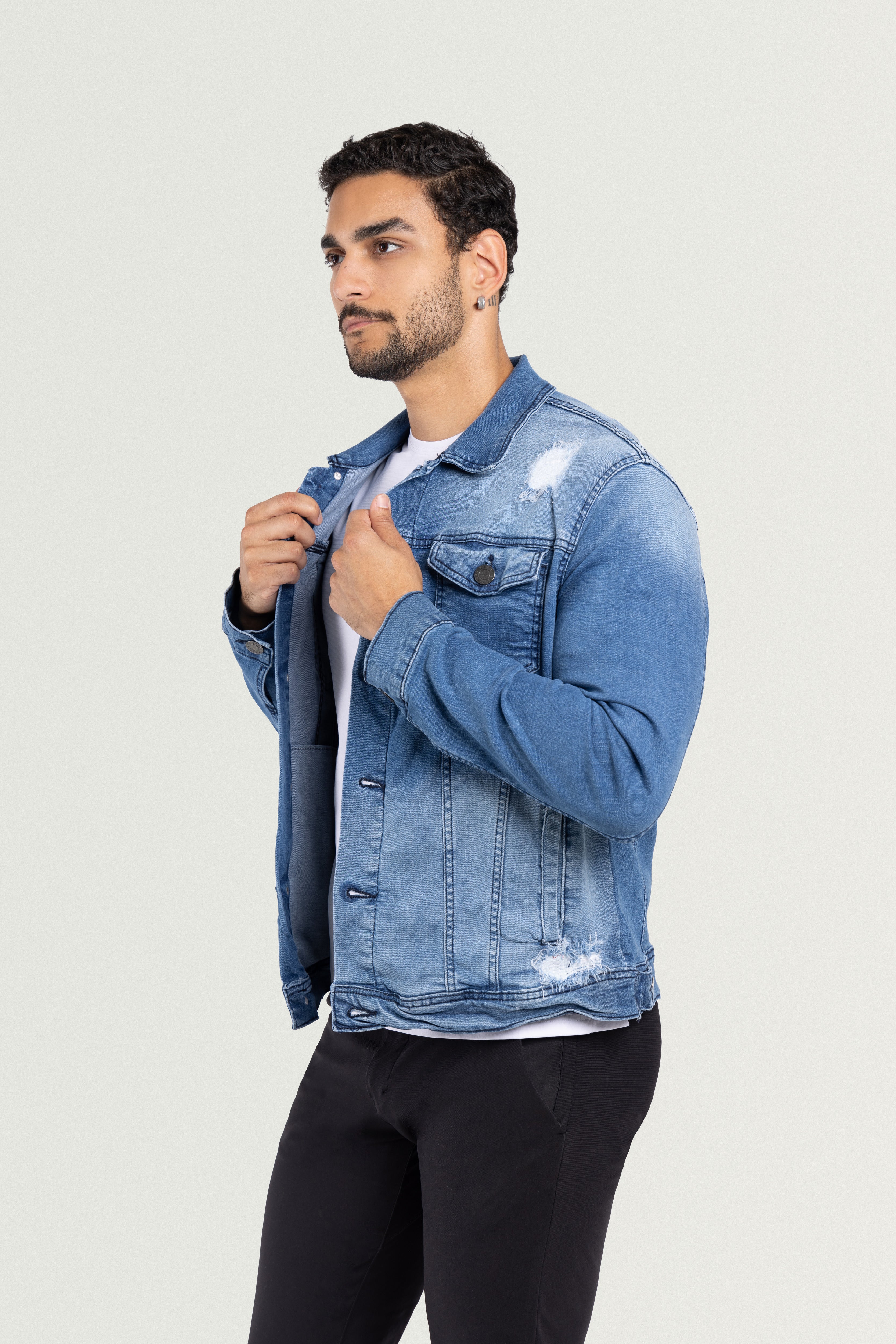  chaquetas para hombres  chaquetas vaqueras para hombre  chore coat men distressed denim jacket men
