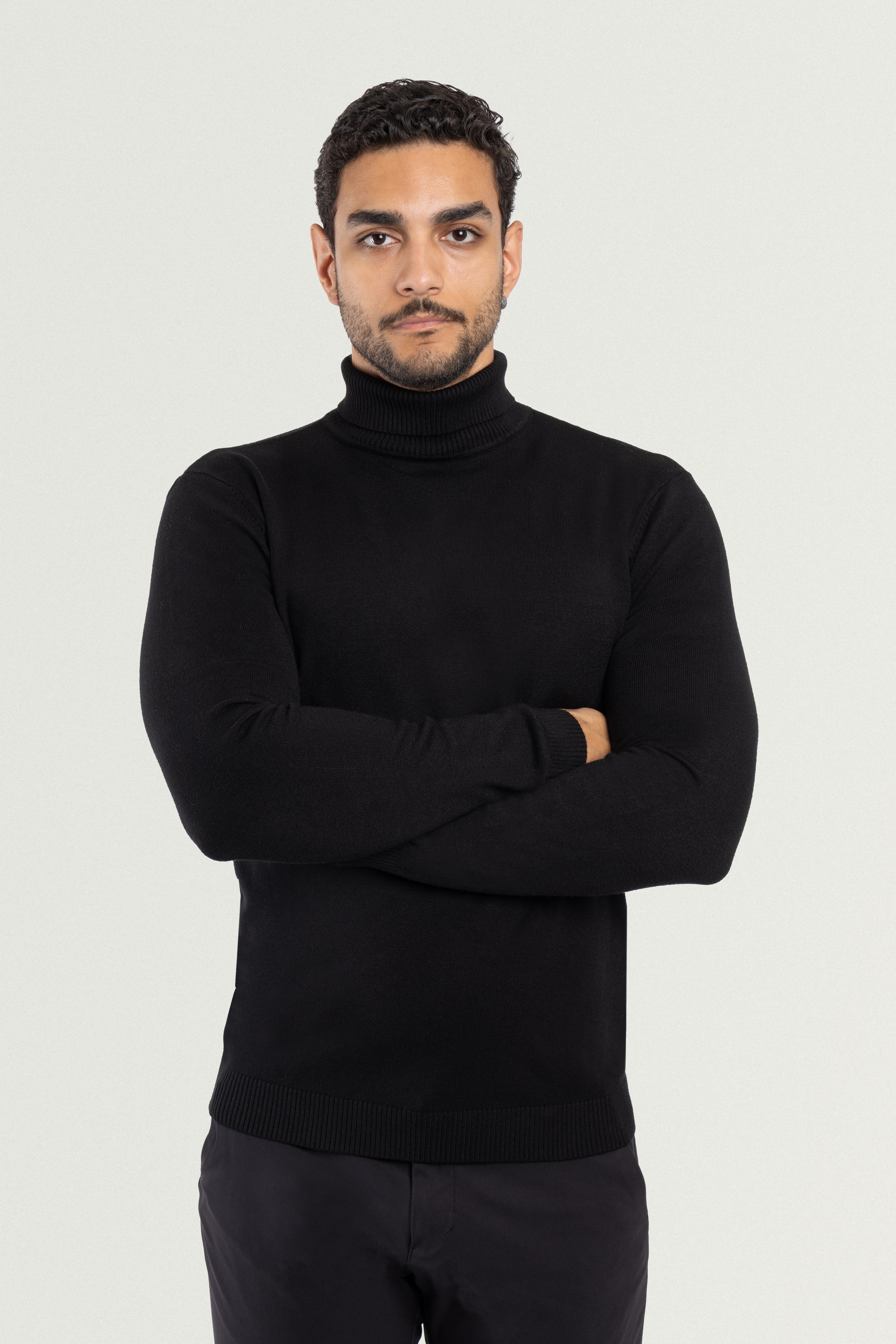 Mens mock orders turtleneck sweater