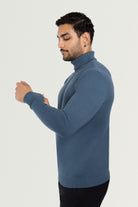  hunter green mens sweater  khaki turtleneck men  knitted pullover men  light blue sweater men
