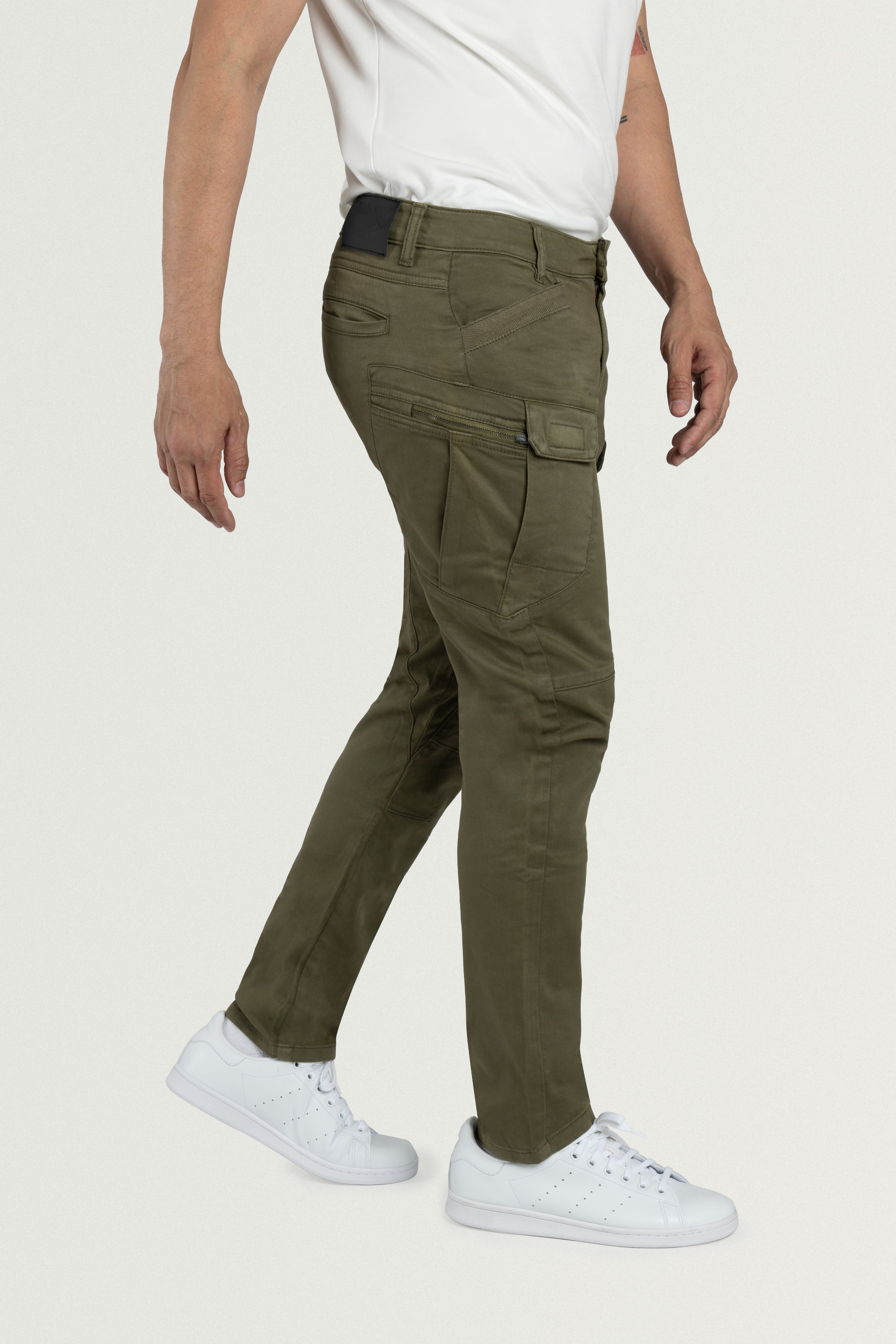 Skinny leg cargo pants fashion mens