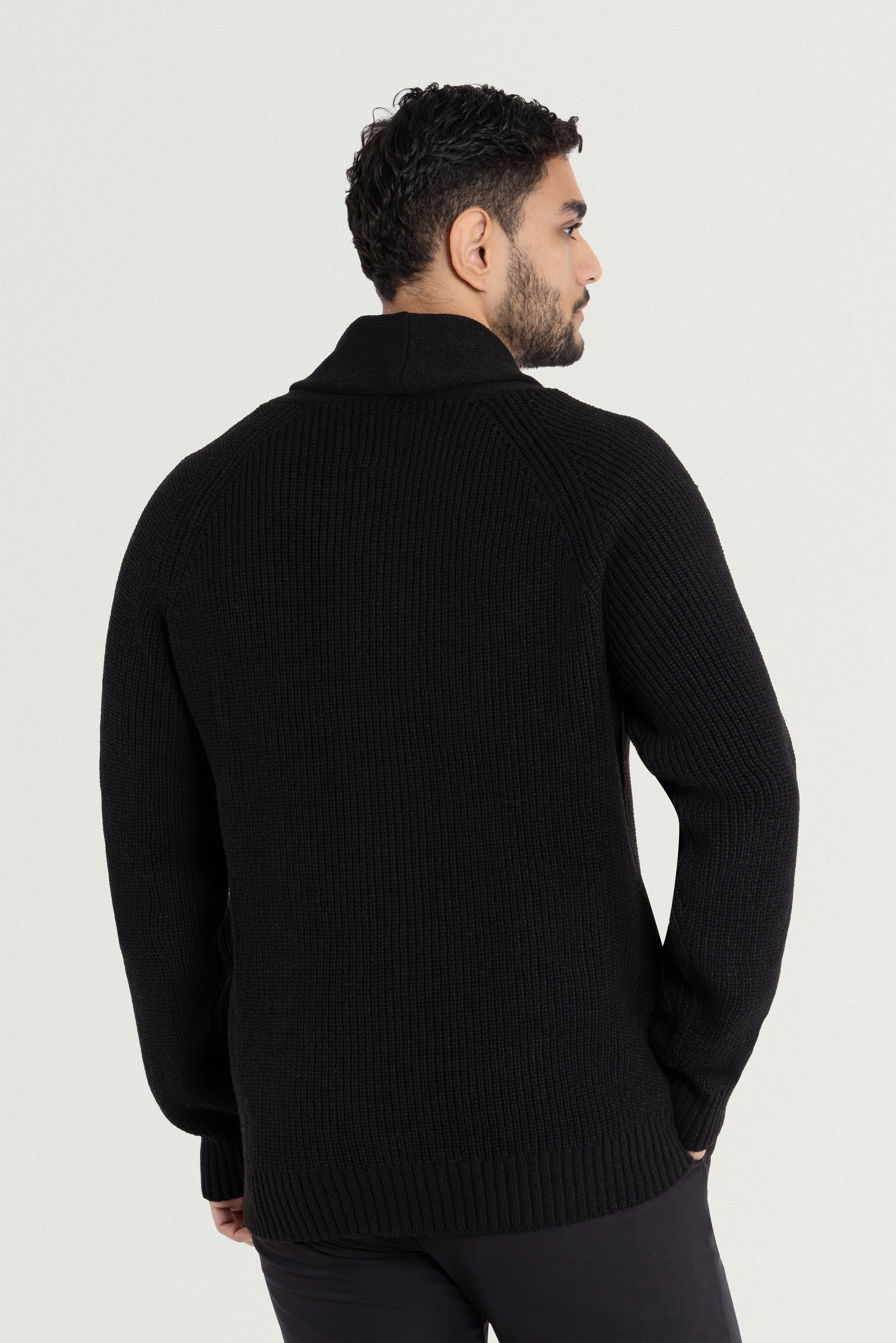 Men's sweater with big collar best sale