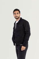 acid wash denim jacket men  big and tall jean jacket for men  black jacket with patches men
