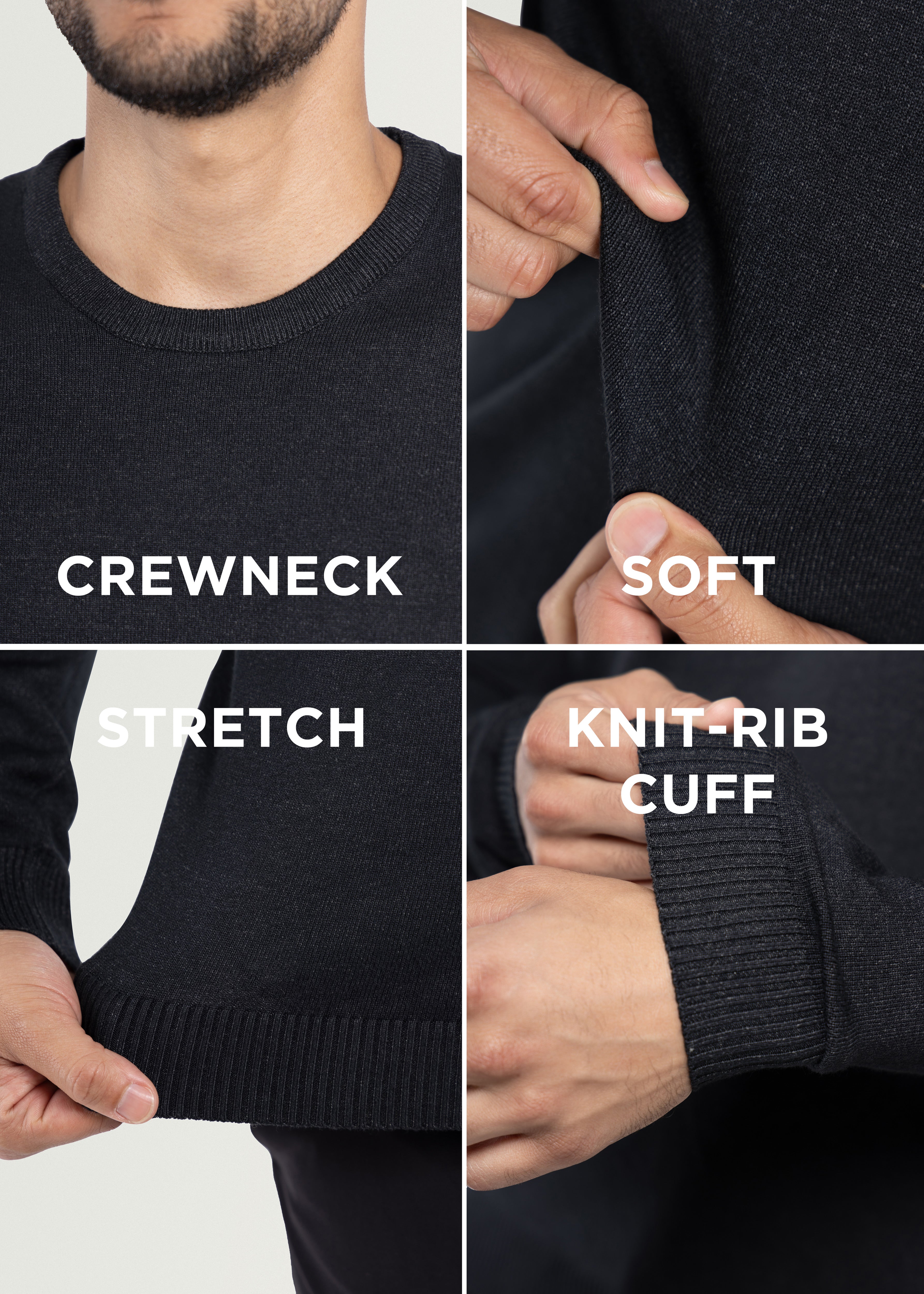 X RAY Men's Classic Basic Crewneck Sweater Big & Tall