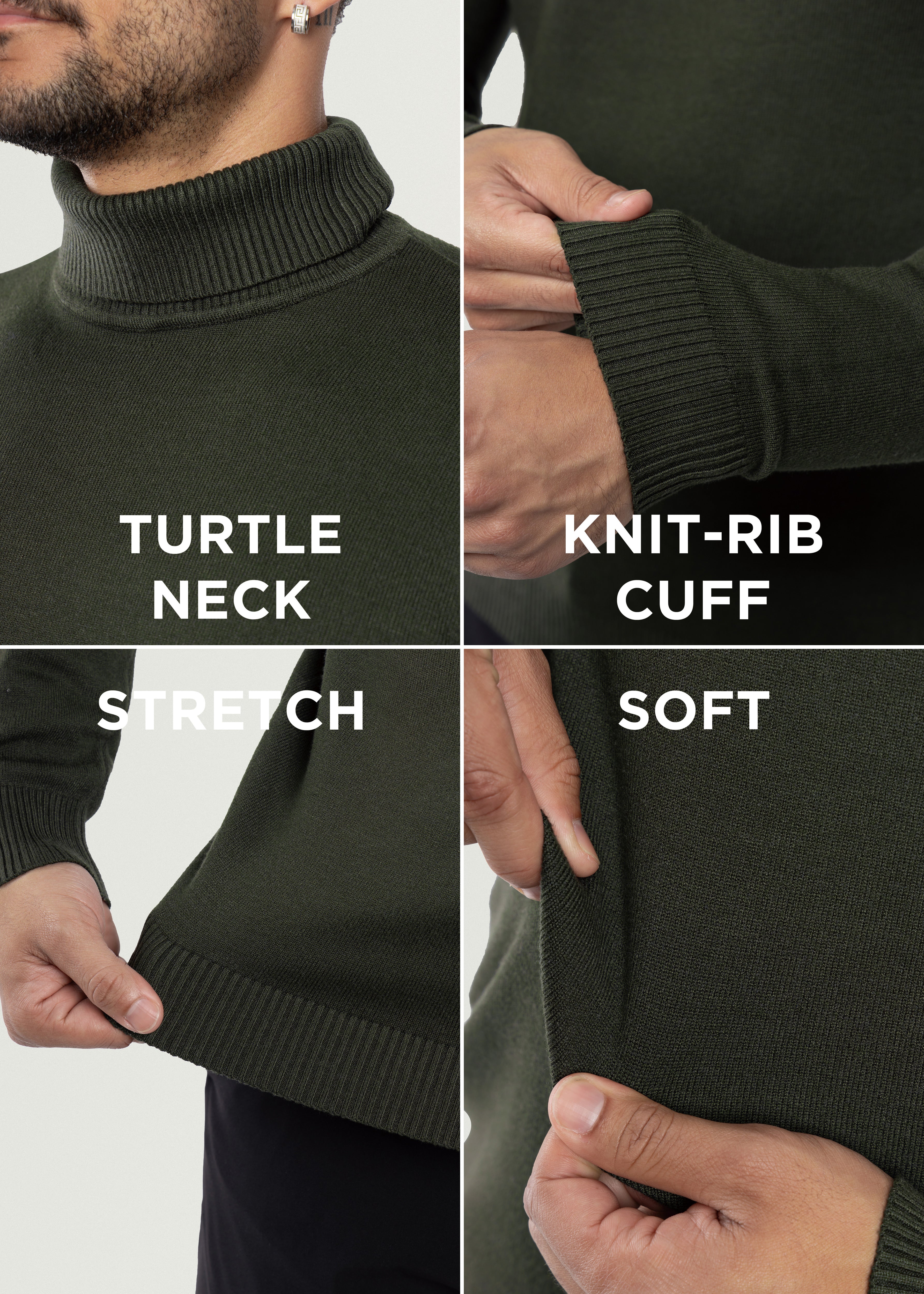  black mens turtleneck long sleeve  black outfit for men  black sweaters for men
