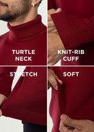  men casual dress sweater camisas de cuello para hombre  men mock turtleneck long sleeve
