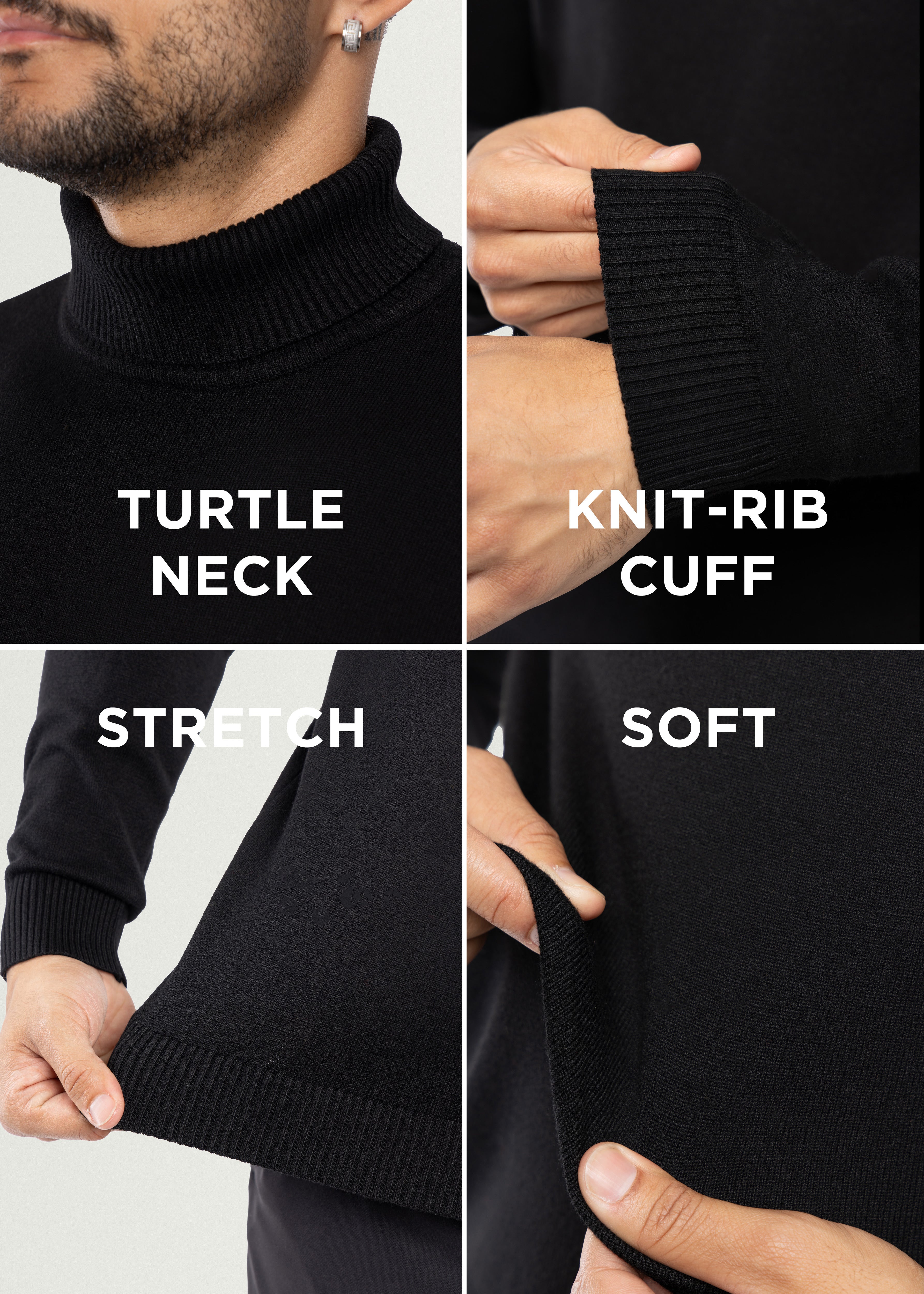 特別価格 X RAY Men's Turtleneck Mock Neck Pullover Sweater Big & Tall メンズウェア