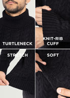  black christmas sweater men  black men turtleneck  black mens turtleneck
