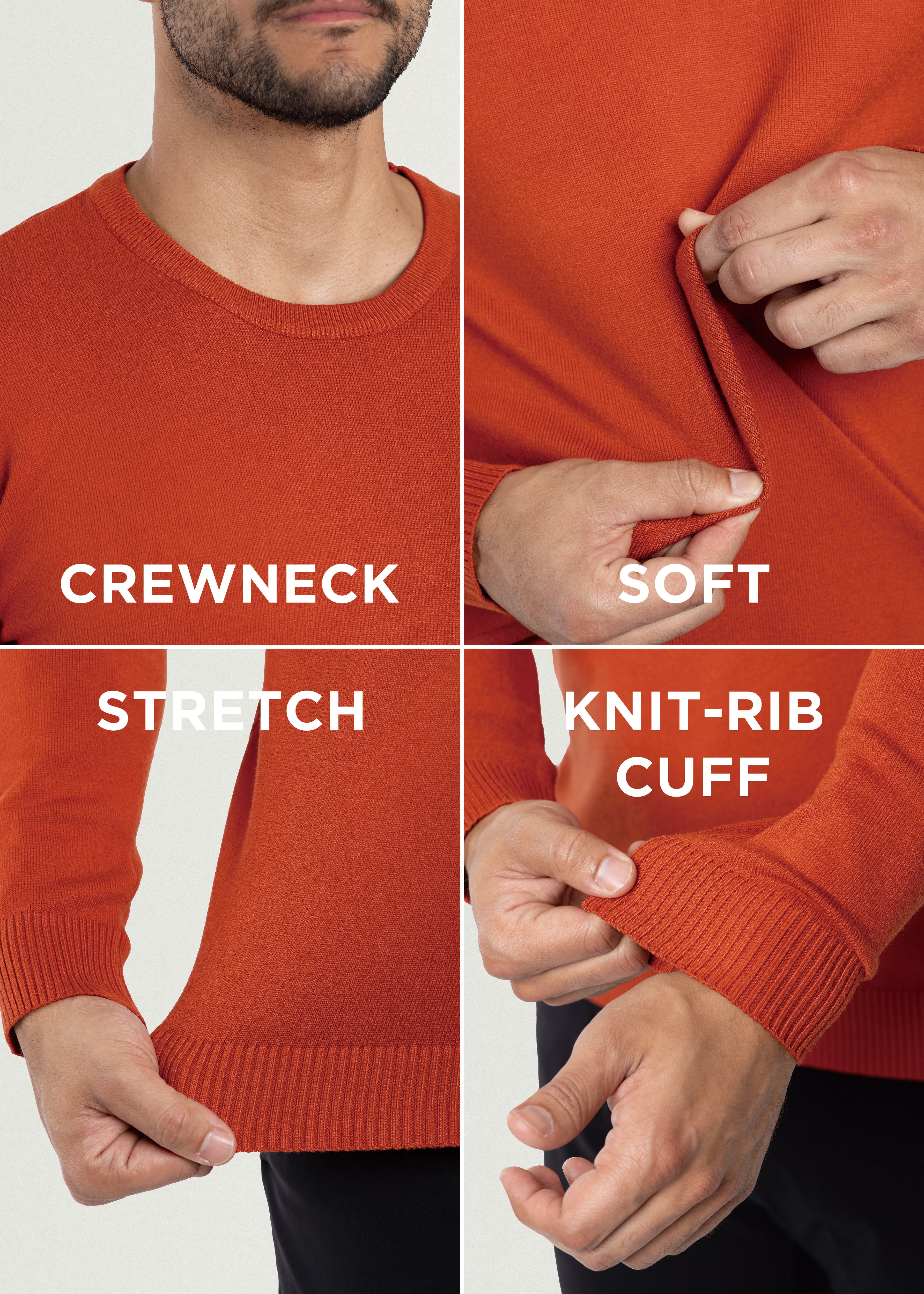 X RAY Men's Classic Basic Crewneck Sweater Big & Tall