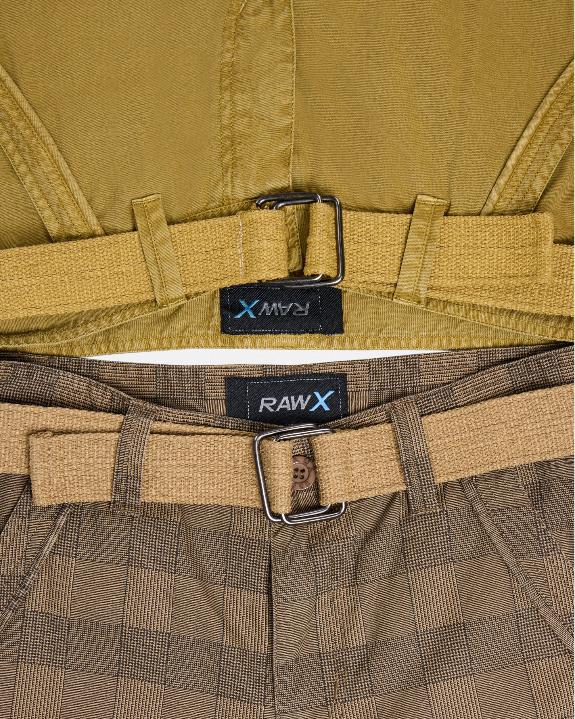 #2PSHB1100913/14 Boy's 2pcs Plaid Combo Belted Cargo Shorts-thumbmail-8