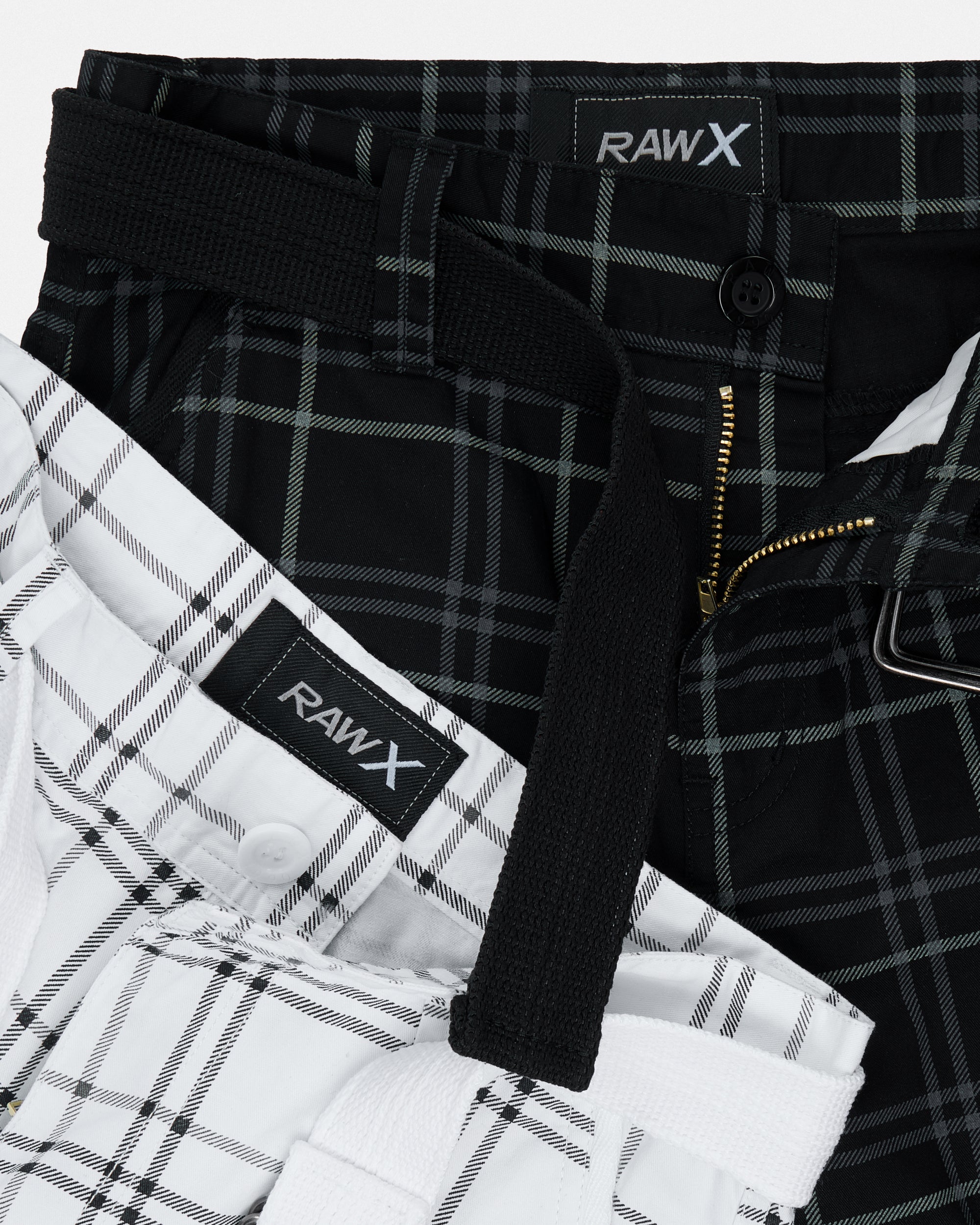 #2PSHB1100913/14 Boy's 2pcs Plaid Combo Belted Cargo Shorts-thumbmail-34