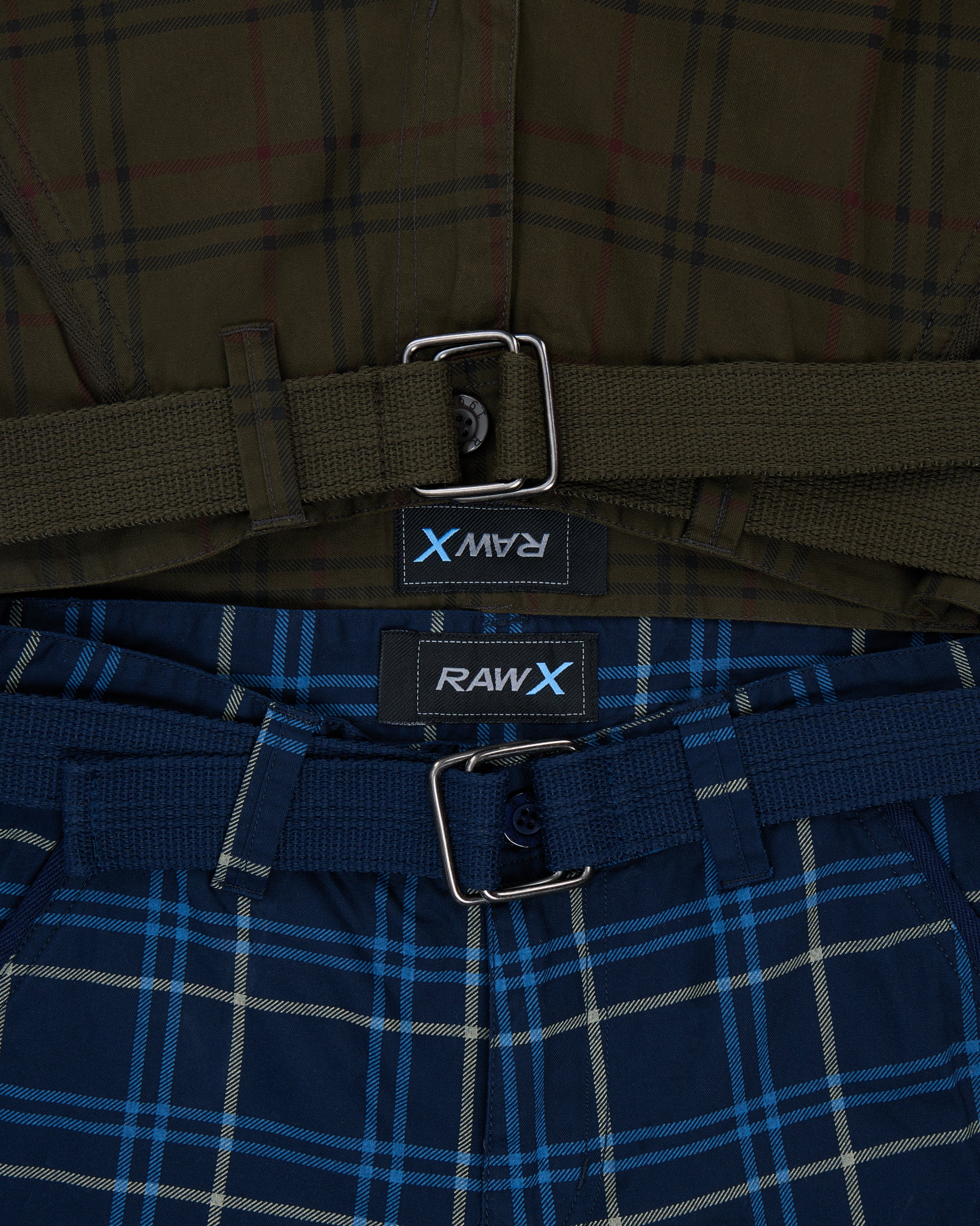 #2PSHB1100913/14 Boy's 2pcs Plaid Combo Belted Cargo Shorts-thumbmail-43