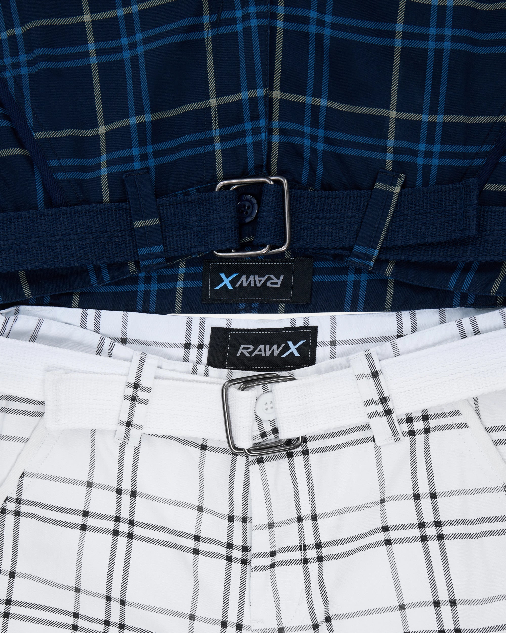 #2PSHB1100913/14 Boy's 2pcs Plaid Combo Belted Cargo Shorts-thumbmail-49