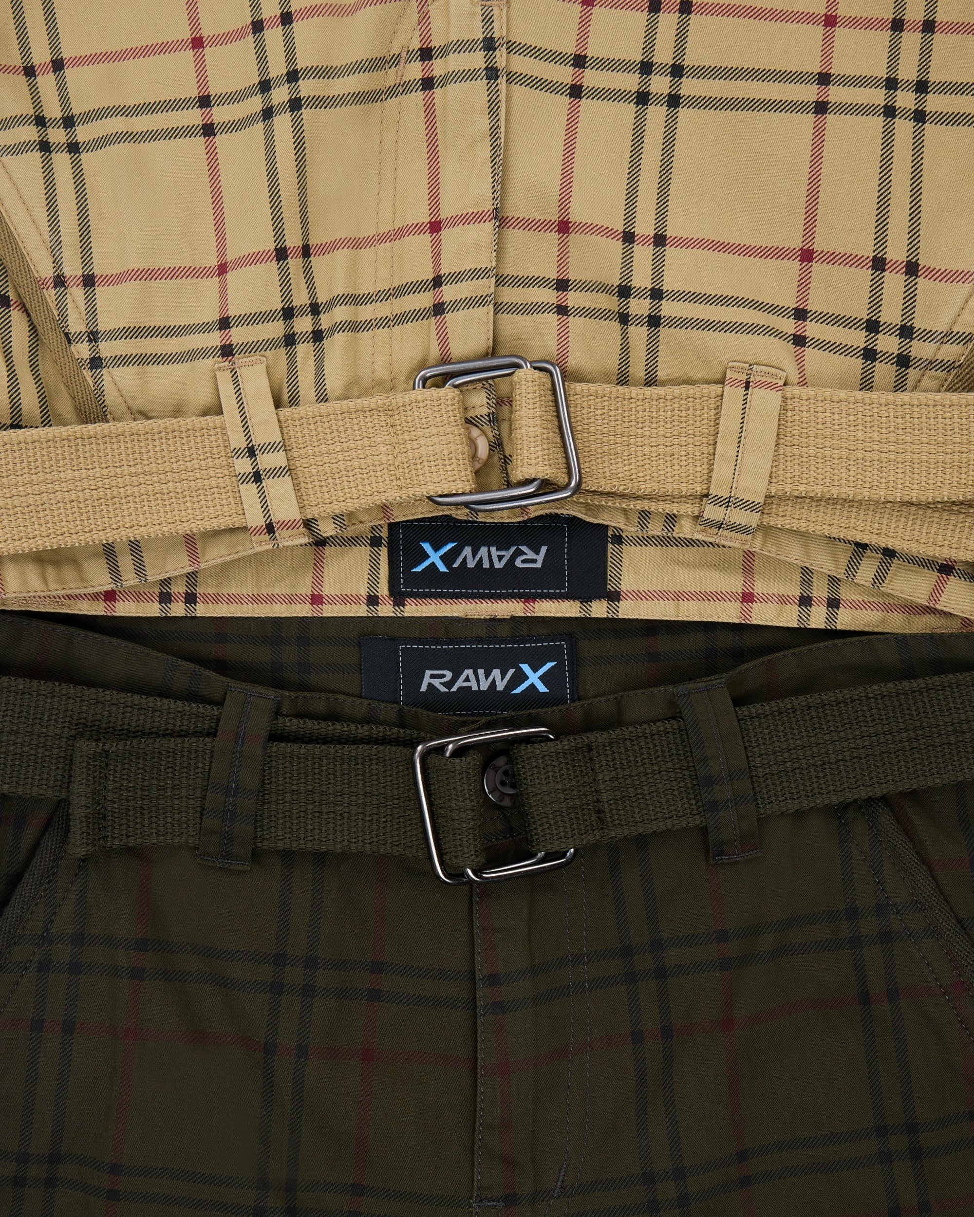 #2PSHB1100913/14 Boy's 2pcs Plaid Combo Belted Cargo Shorts-thumbmail-53