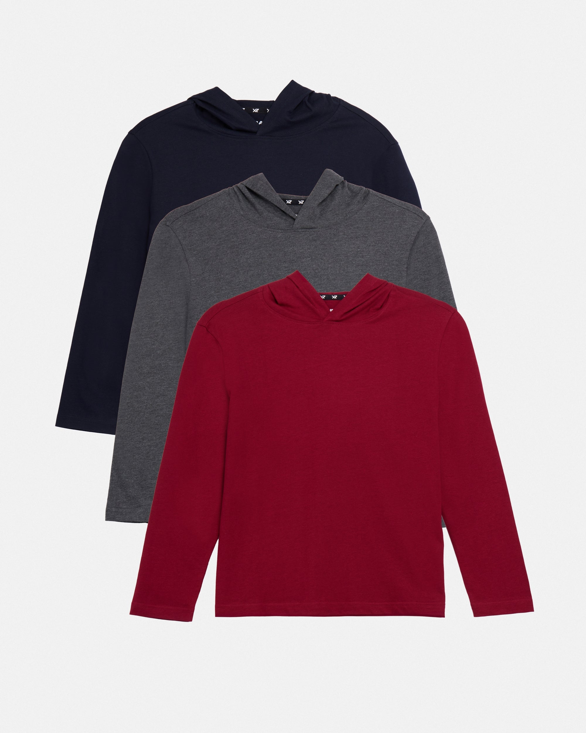 3 Pack Kids And Boys Basic Long Sleeve Hoodie T-Shirts