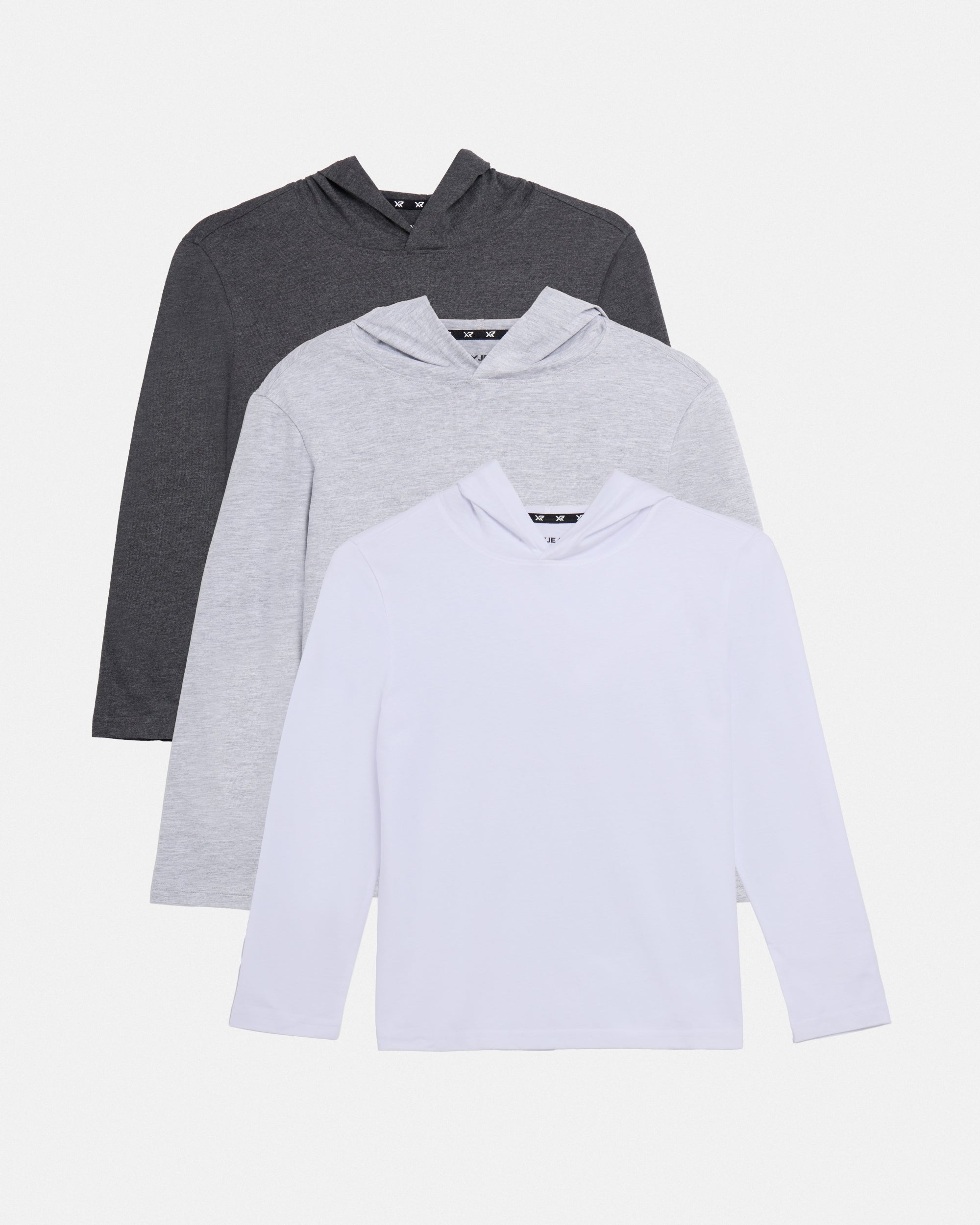 3 Pack Kids And Boys Basic Long Sleeve Hoodie T-Shirts