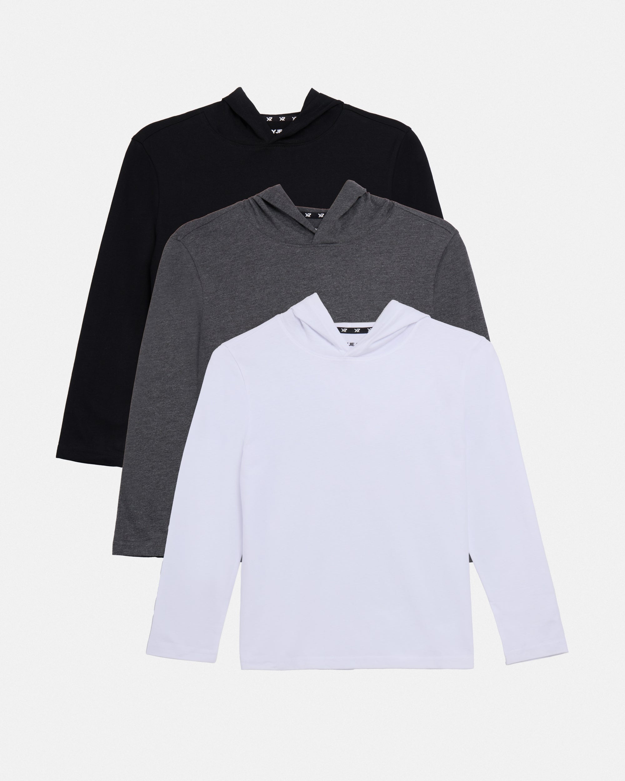 3 Pack Kids And Boys Basic Long Sleeve Hoodie T-Shirts