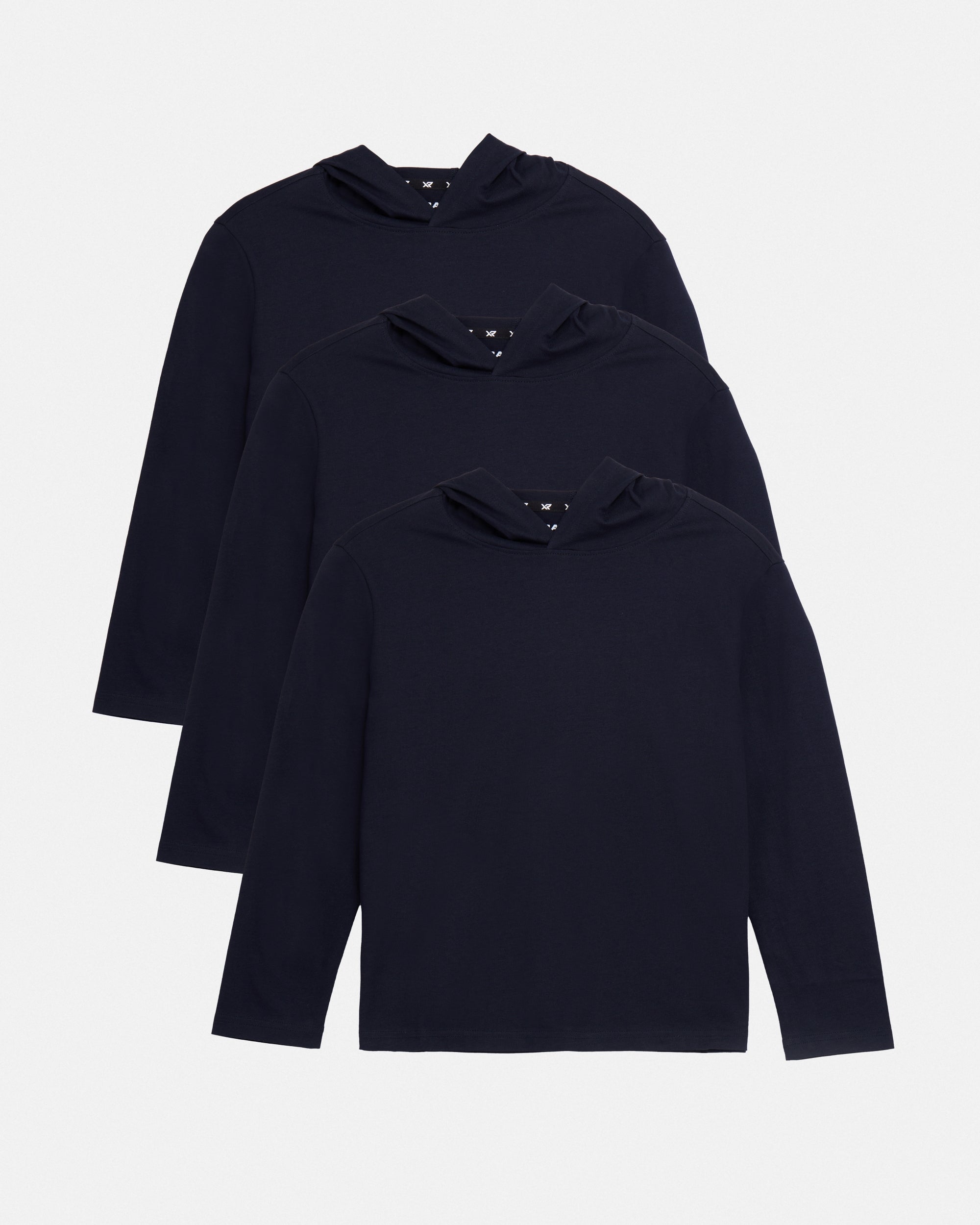 3 Pack Kids And Boys Basic Long Sleeve Hoodie T-Shirts