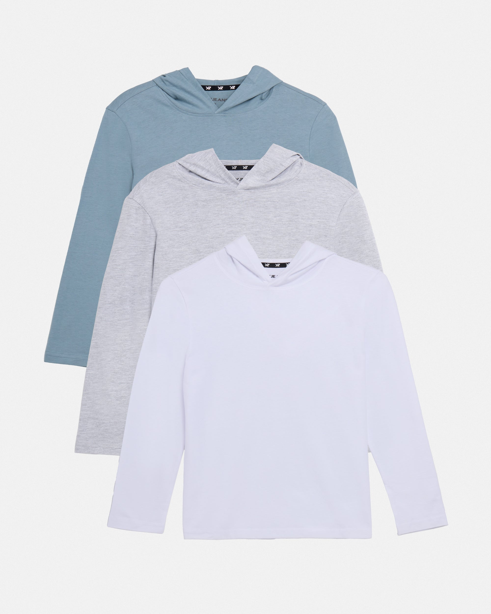 3 Pack Kids And Boys Basic Long Sleeve Hoodie T-Shirts