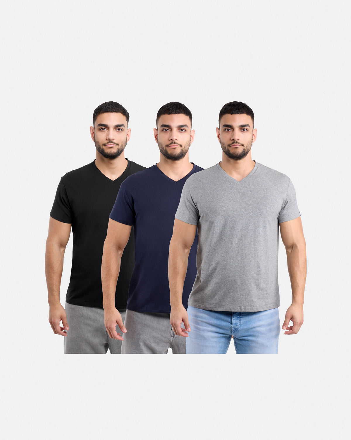 #3PTSM2102414 The Classic Comfort V-Neck Tee (3 Pack)-thumbmail-10