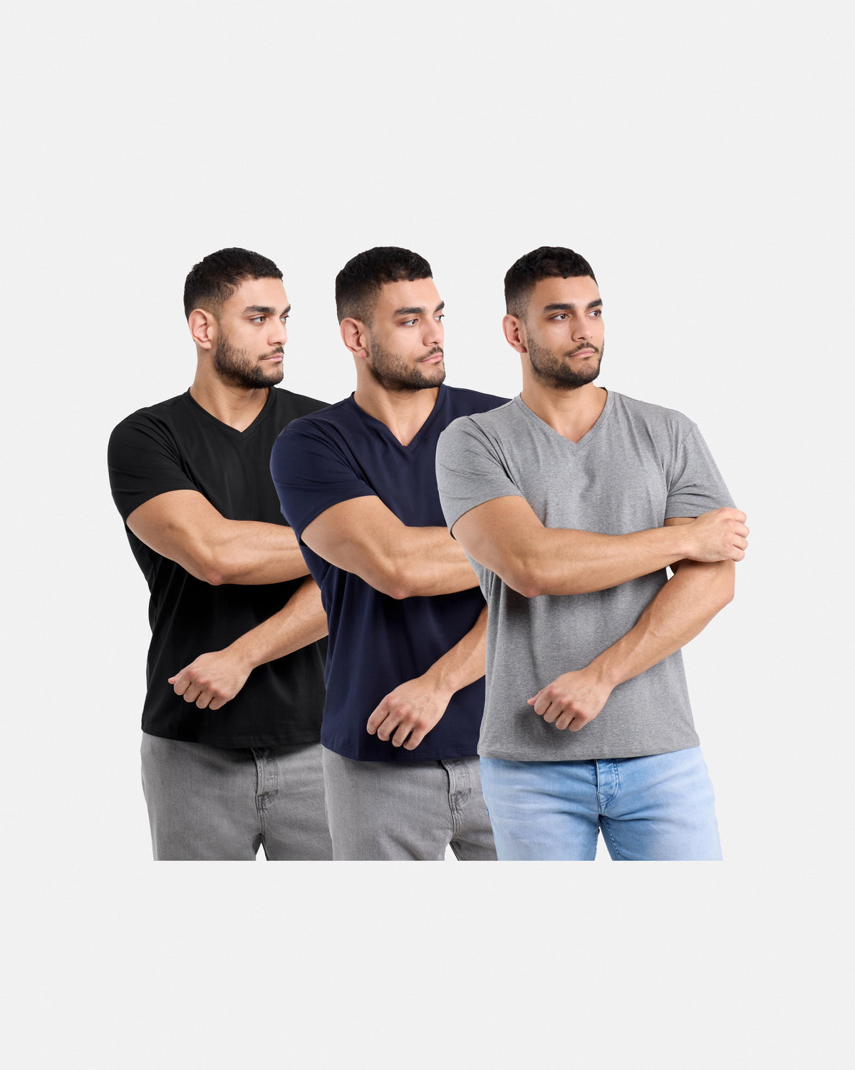 #3PTSM2102414 The Classic Comfort V-Neck Tee (3 Pack)-thumbmail-12