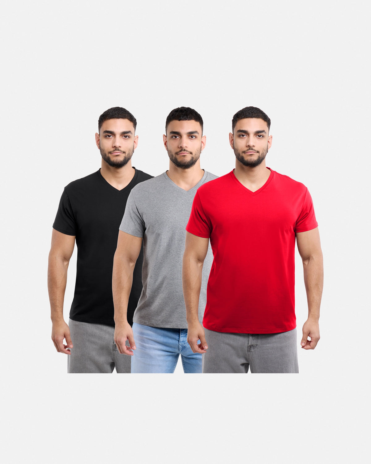 #3PTSM2102414 The Classic Comfort V-Neck Tee (3 Pack)-thumbmail-13