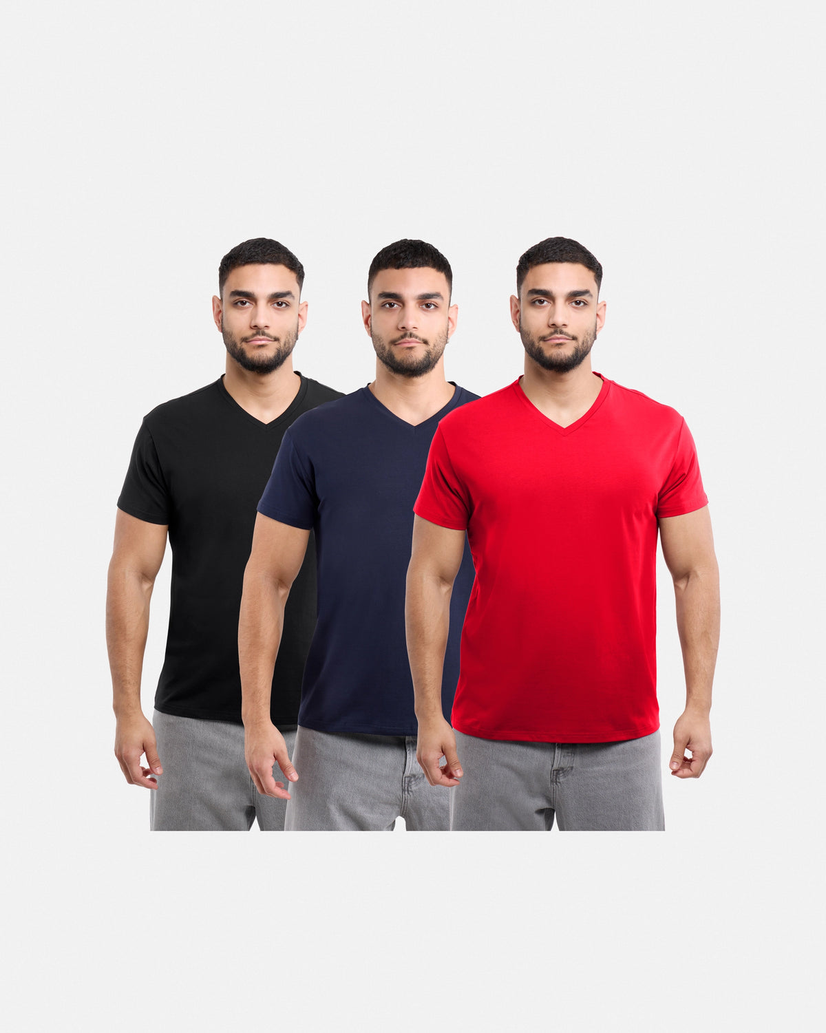 #3PTSM2102414 The Classic Comfort V-Neck Tee (3 Pack)-thumbmail-16