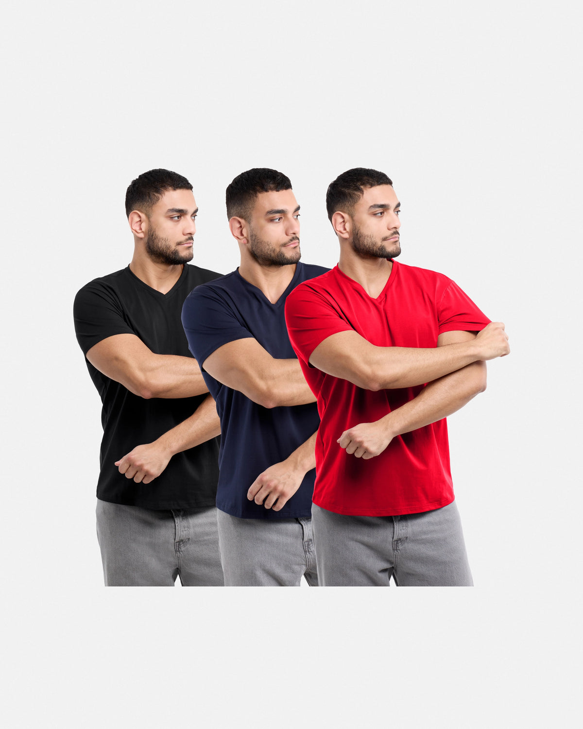#3PTSM2102414 The Classic Comfort V-Neck Tee (3 Pack)-thumbmail-18