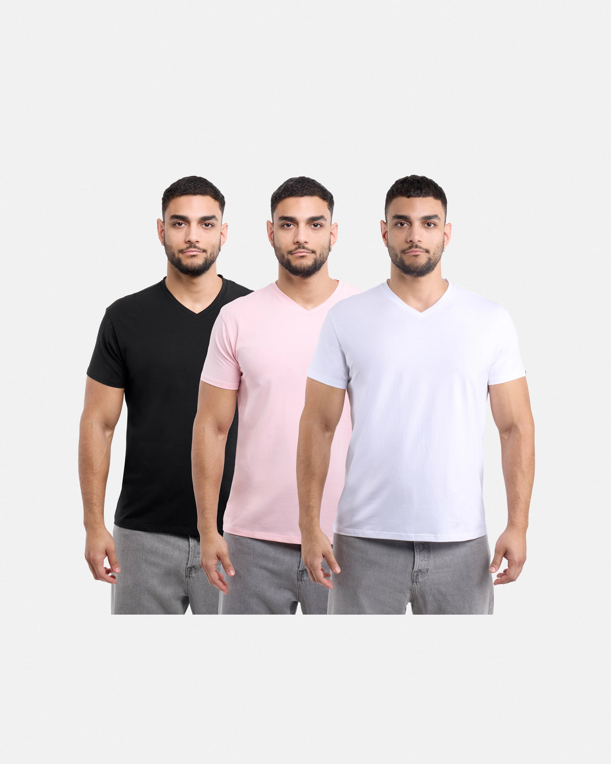 #3PTSM2102414 The Classic Comfort V-Neck Tee (3 Pack)-thumbmail-4