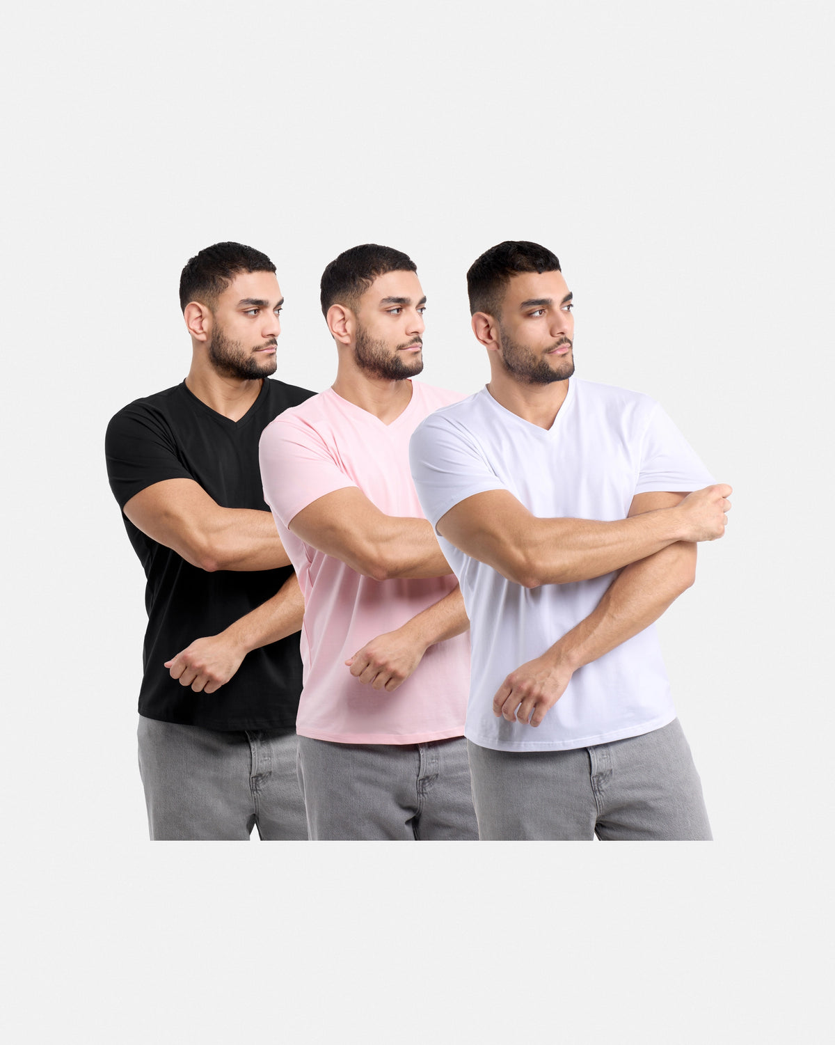 #3PTSM2102414 The Classic Comfort V-Neck Tee (3 Pack)-thumbmail-6