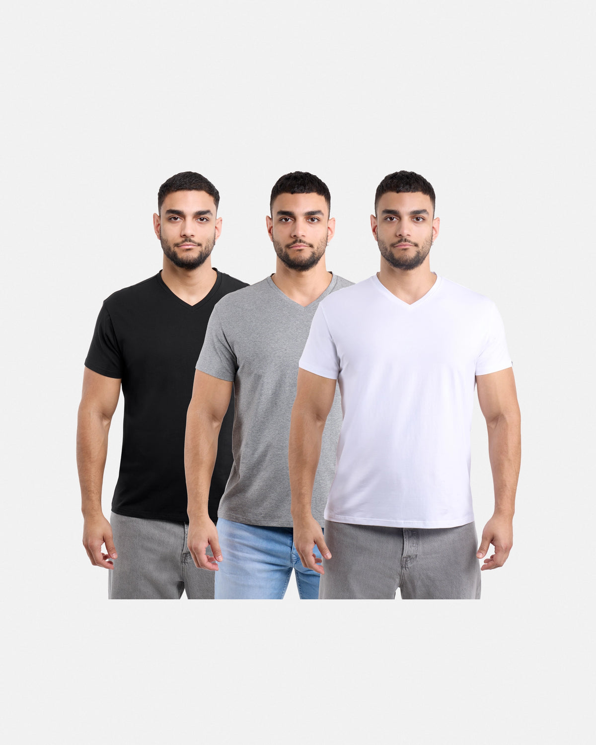 #3PTSM2102414 The Classic Comfort V-Neck Tee (3 Pack)-thumbmail-19